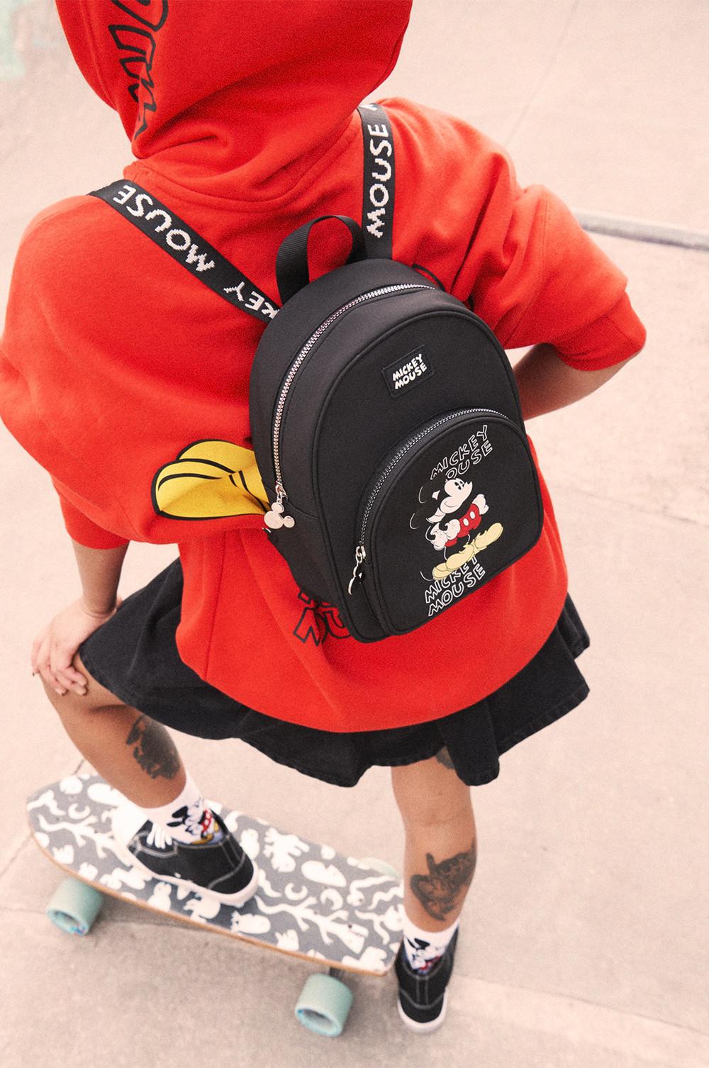 Black mini backpack