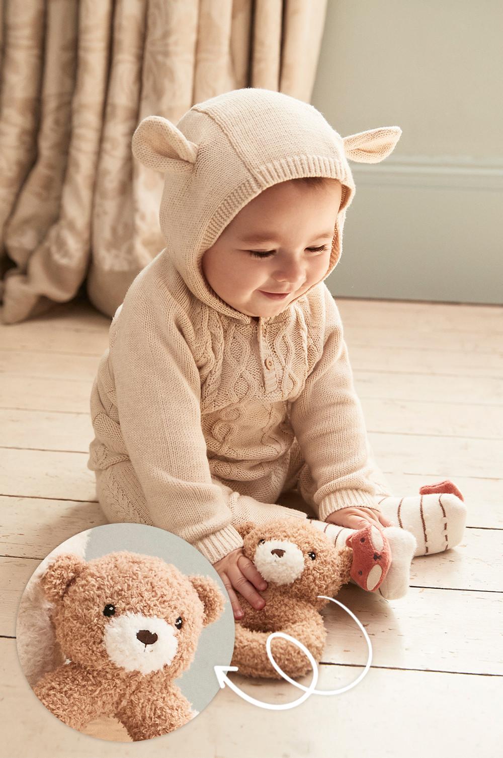 Newborn Cable Knit Hoodie and Legging Set