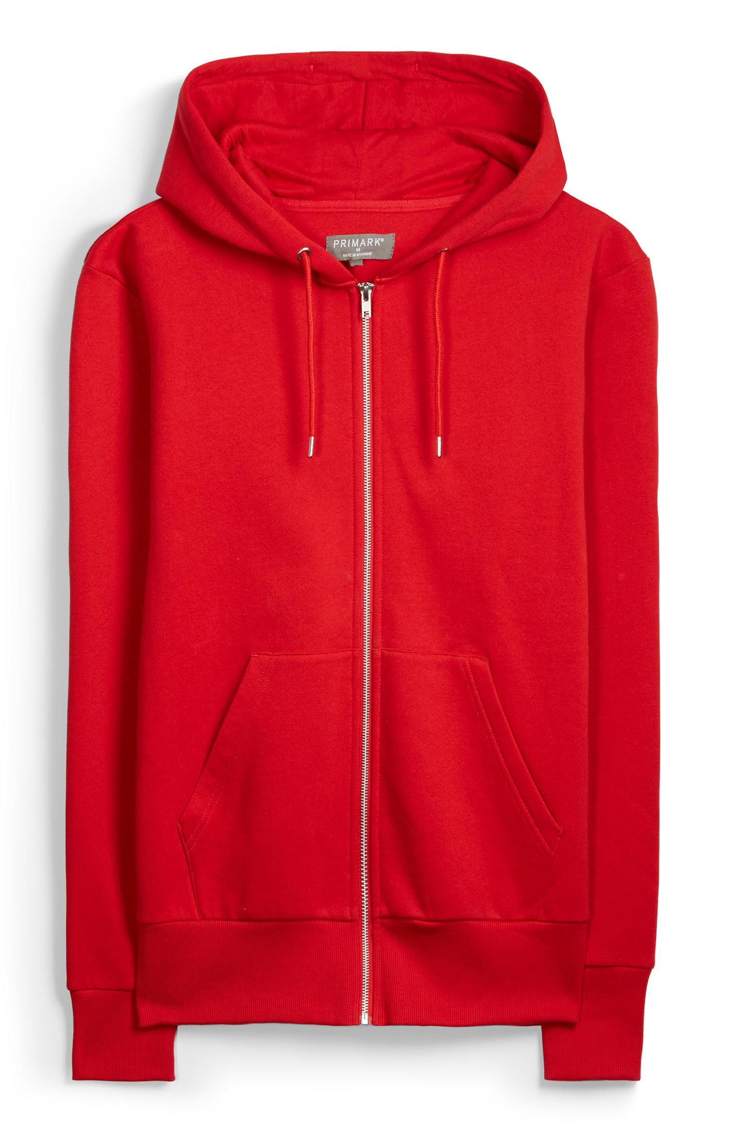 red zipper hoodie