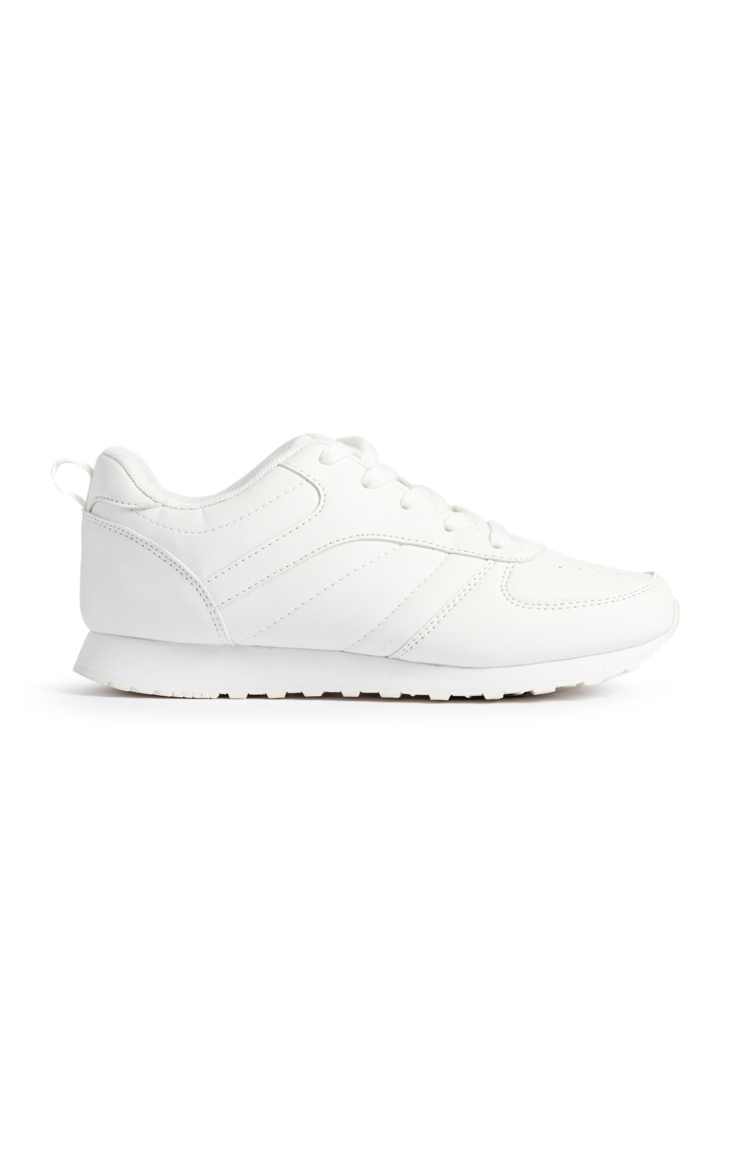 white platform trainers primark