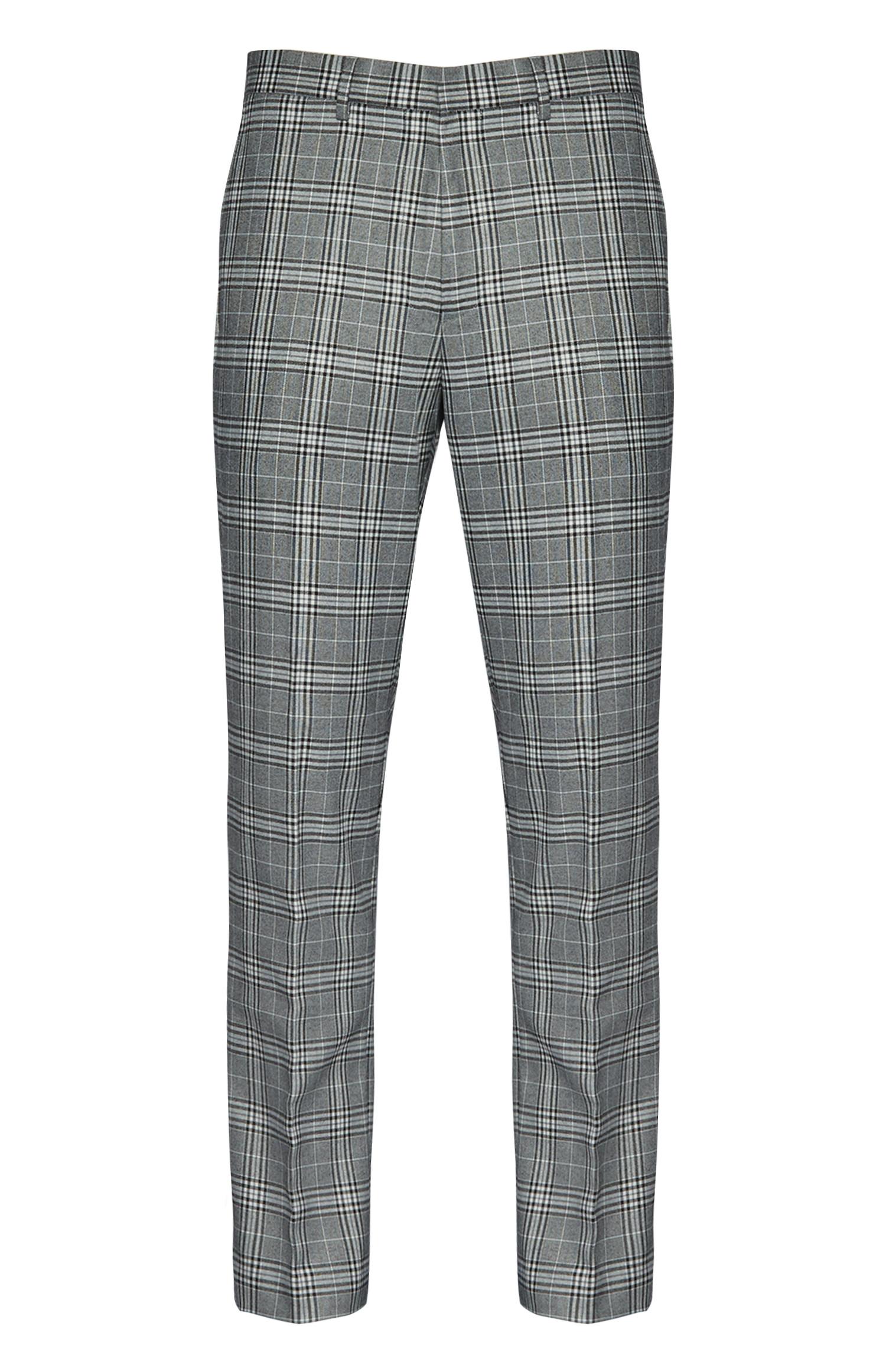 grey check pant coat