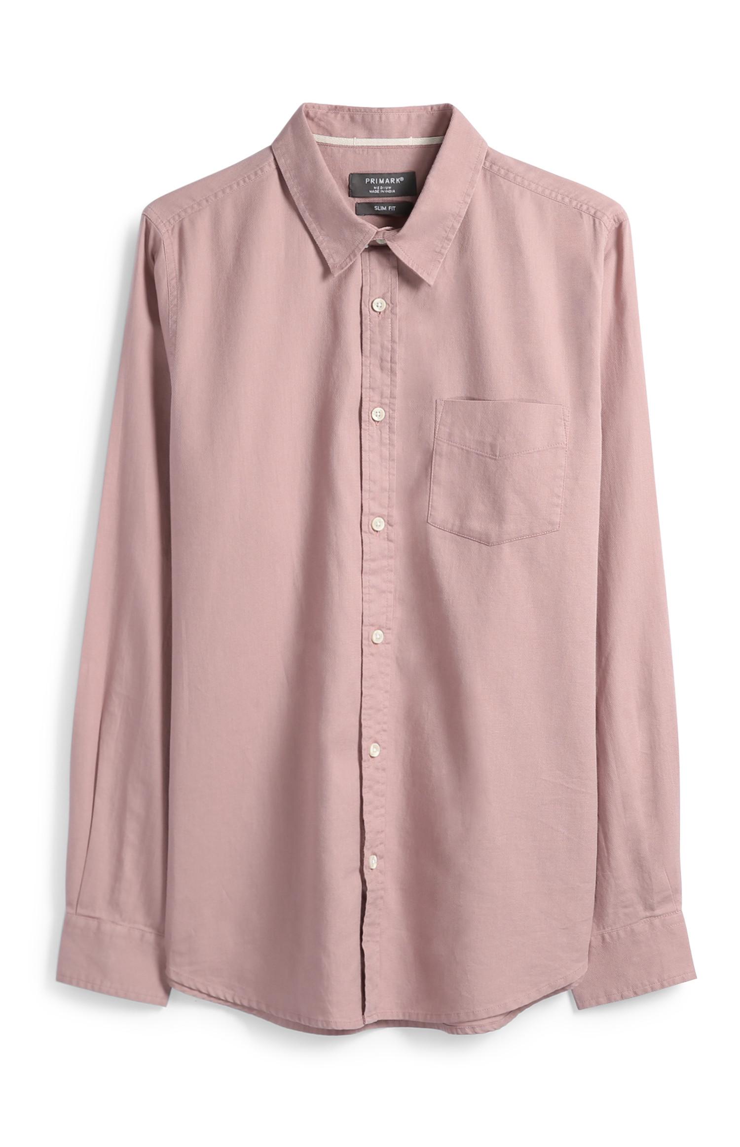 mens long sleeve pink shirt