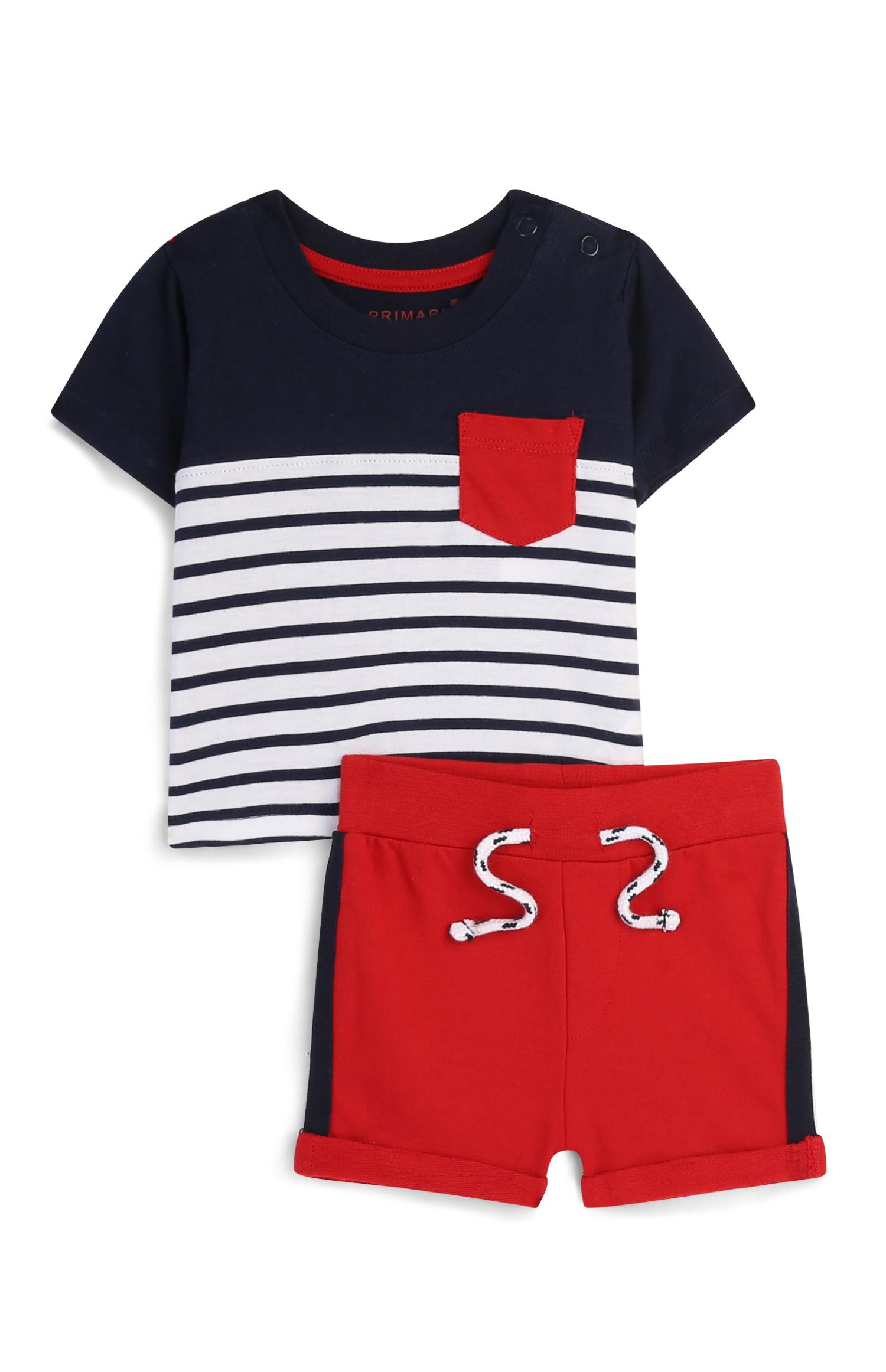 red baby boy shorts