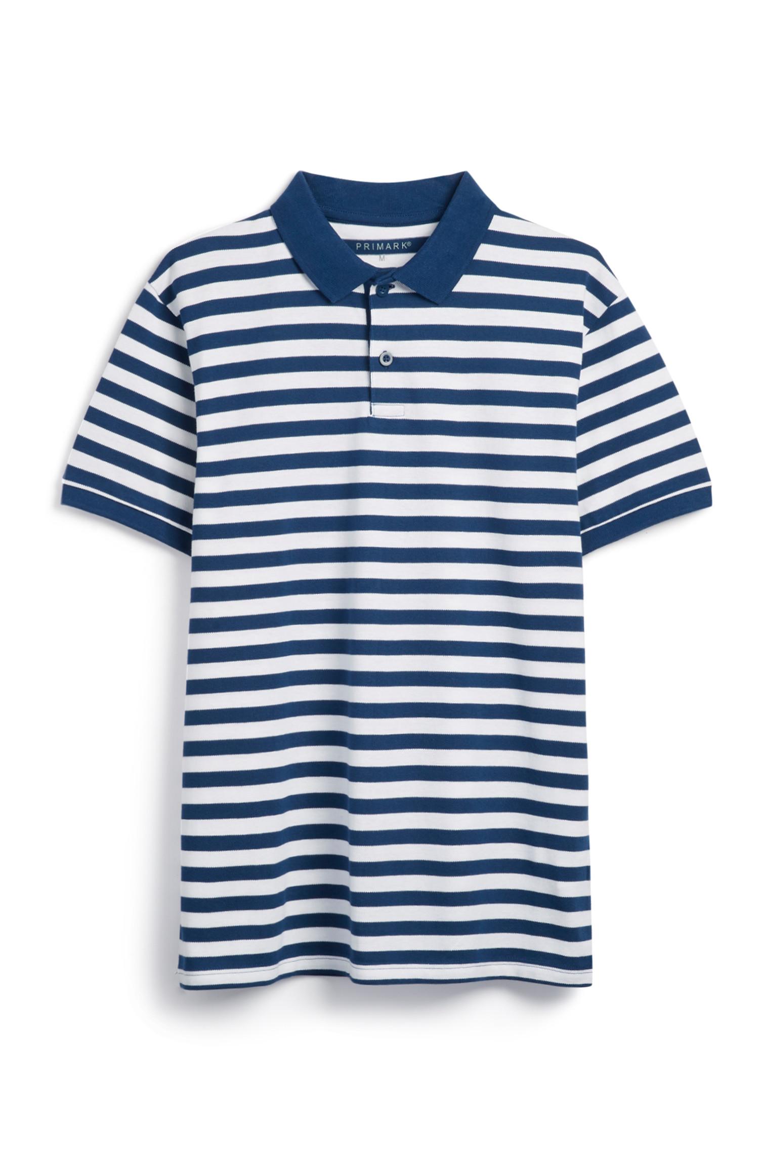 Navy Stripe Polo Top | Polo | Tops & Tshirts | Mens | Categories ...