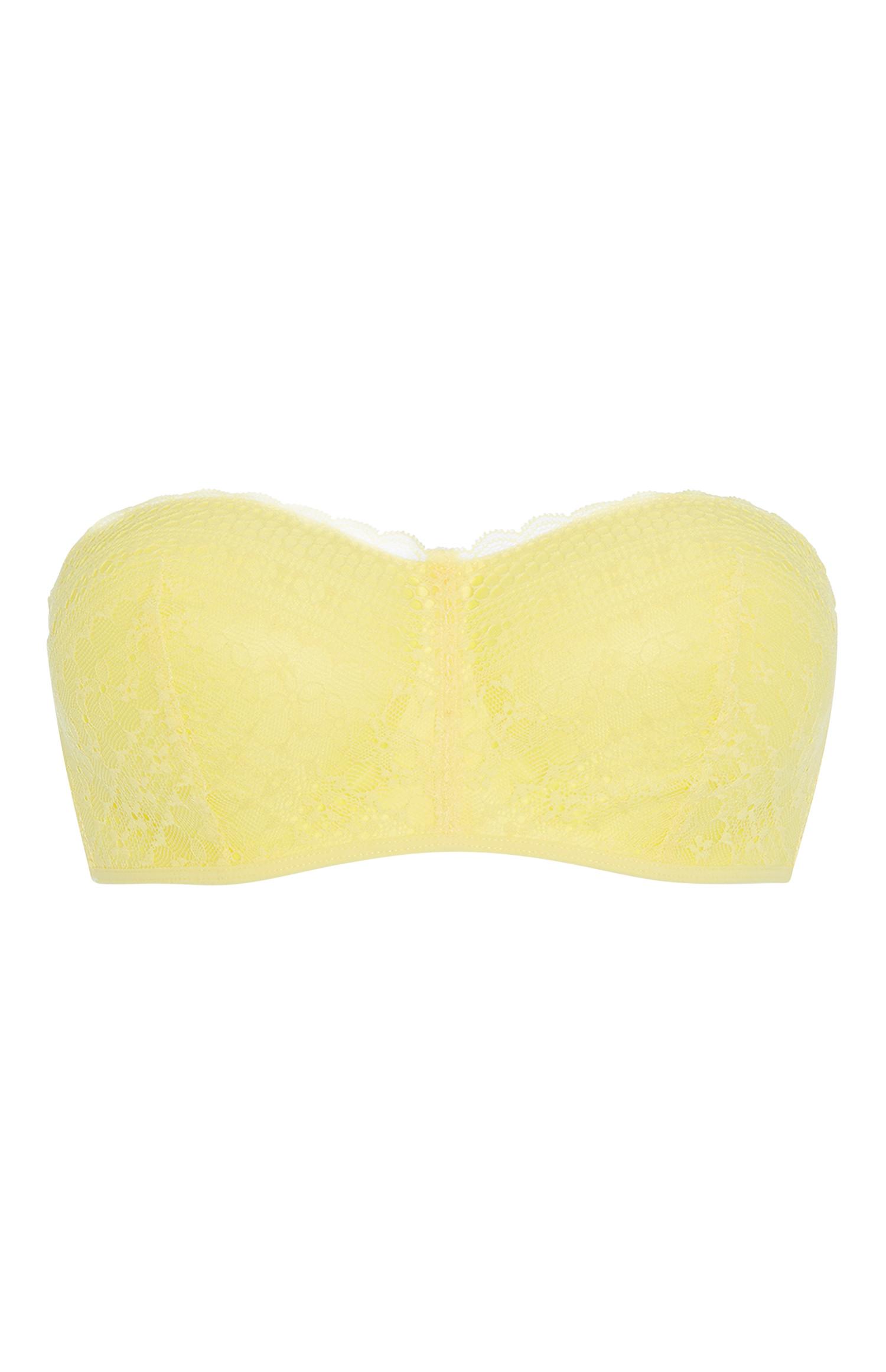 Yellow Lace Bandeau Bralet Bras Lingerie Underwear Womens 0803