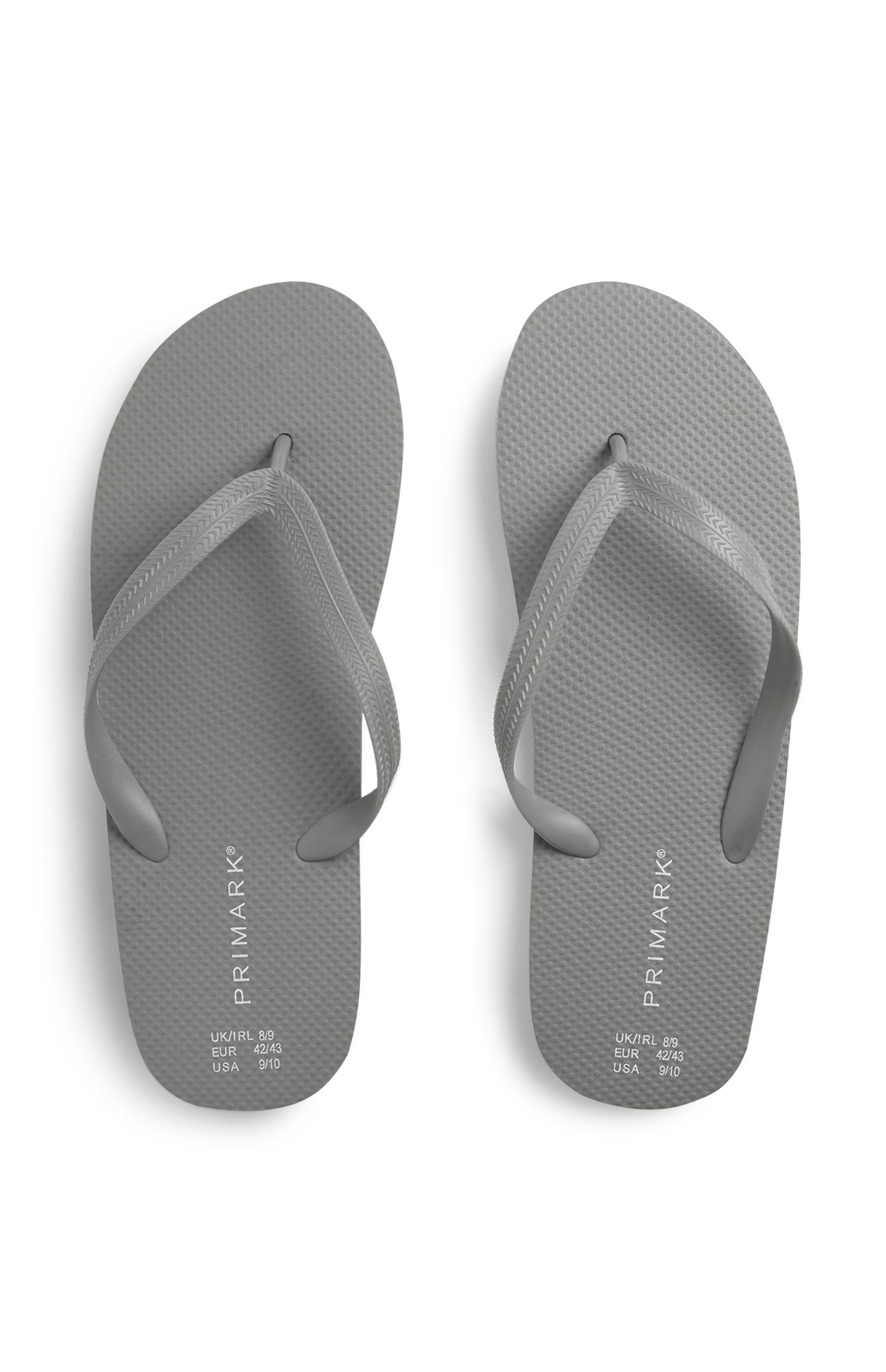 silver flip flops primark