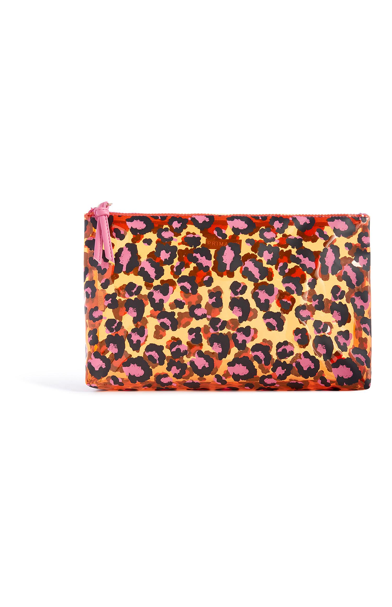 Orange Leopard Print Wash Bag | Makeup bag | Bags purses | Womens ...