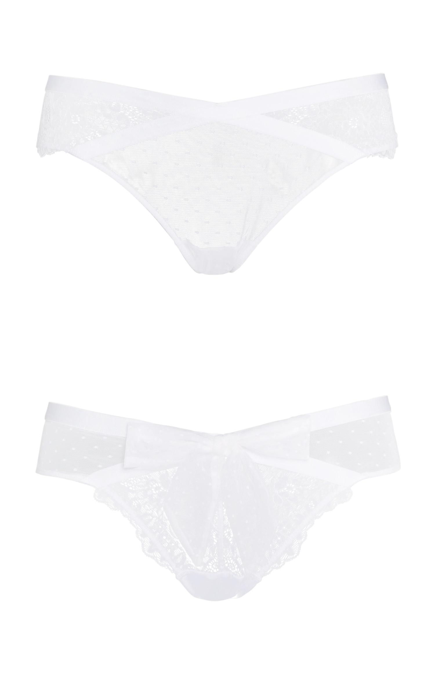 White Bow Front Brief 2Pk | Coordinates | Lingerie & Underwear | Womens ...