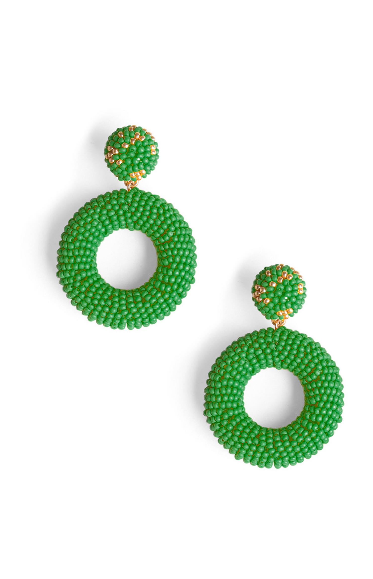 Green Beaded Earring | Earring | Jewellery | Womens | Categories ...