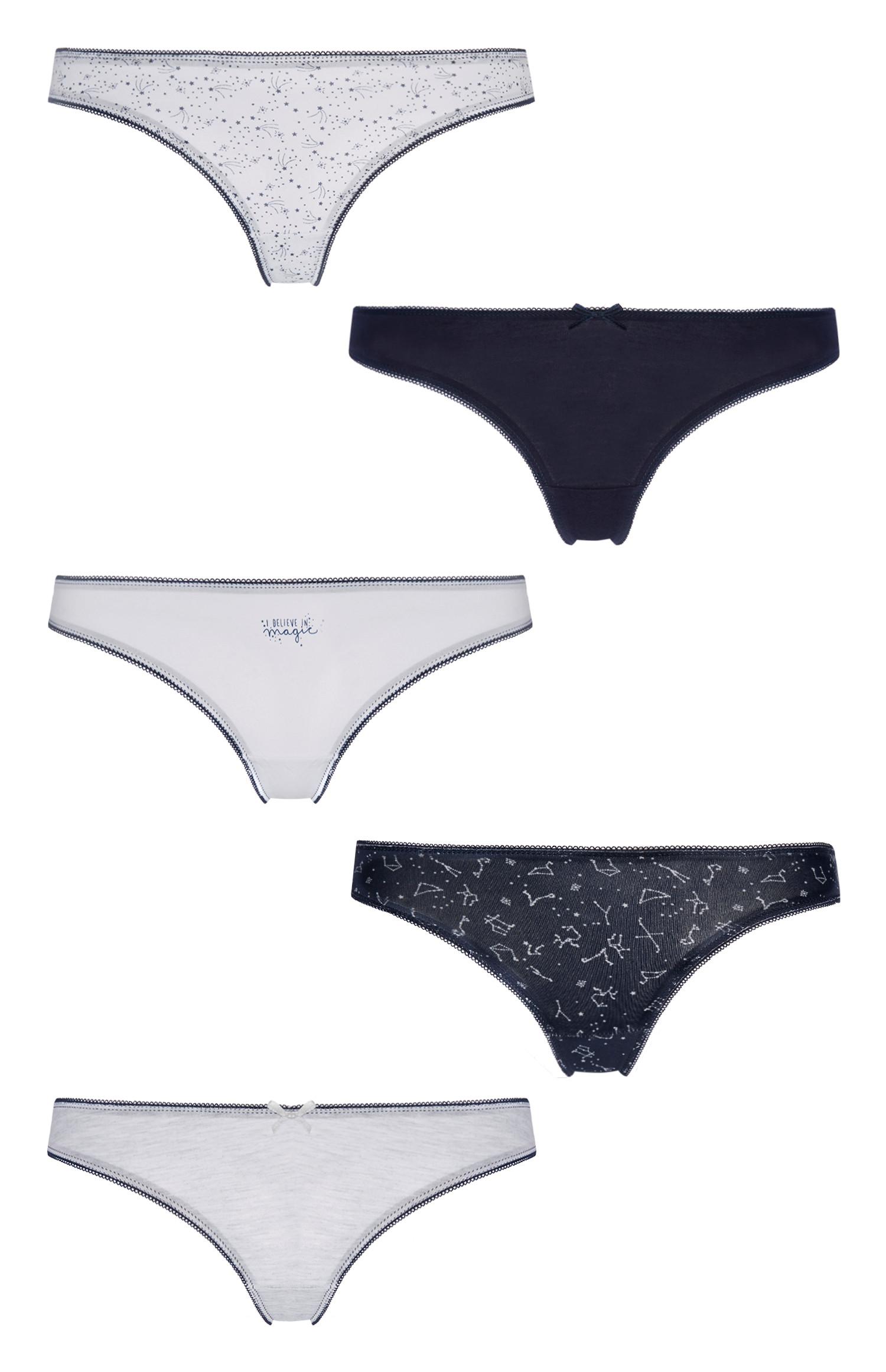 Dark Grey Thong 5Pk | Thong | Briefs knickers | Lingerie & Underwear ...
