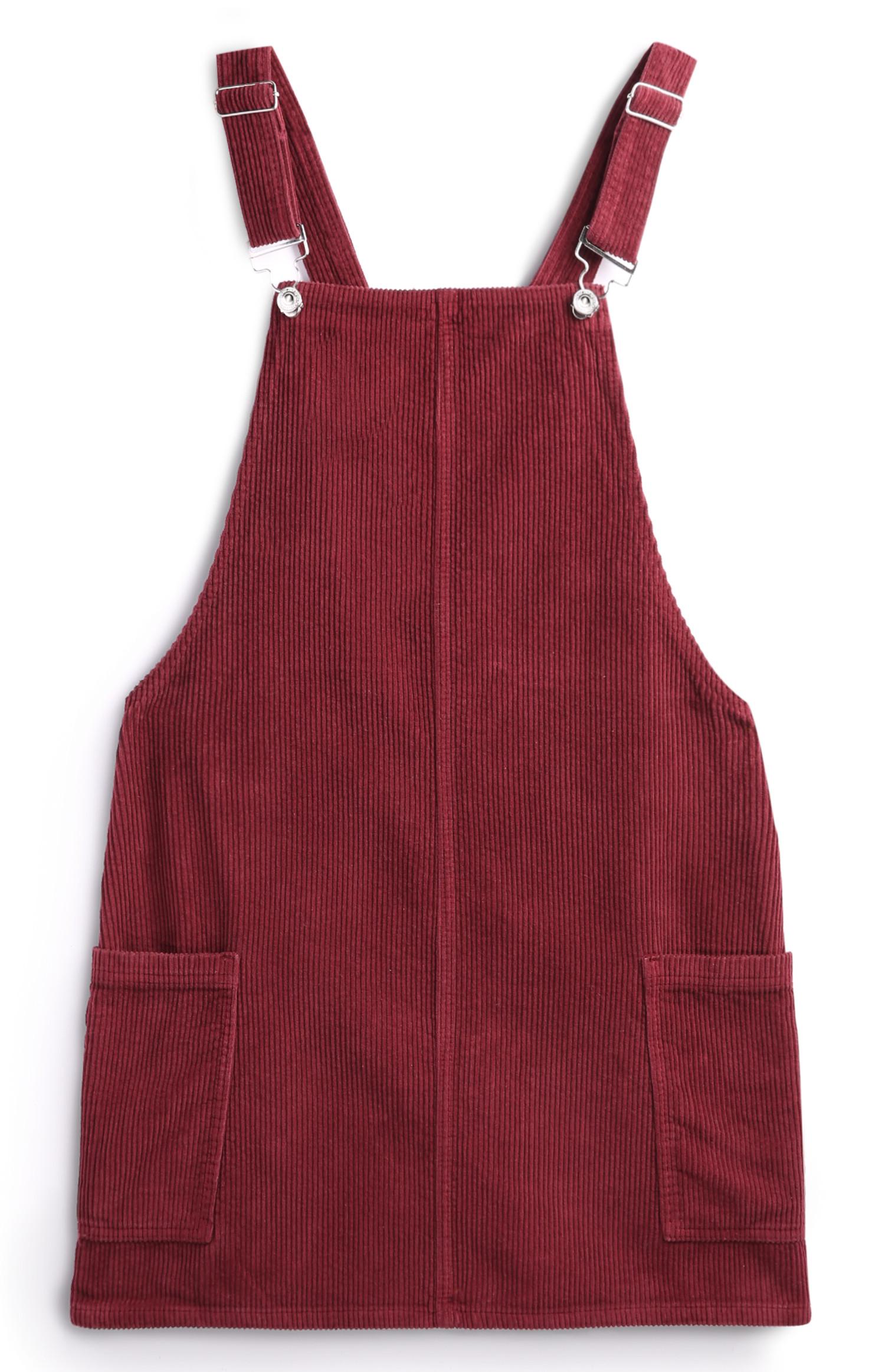 ladies cord pinafore