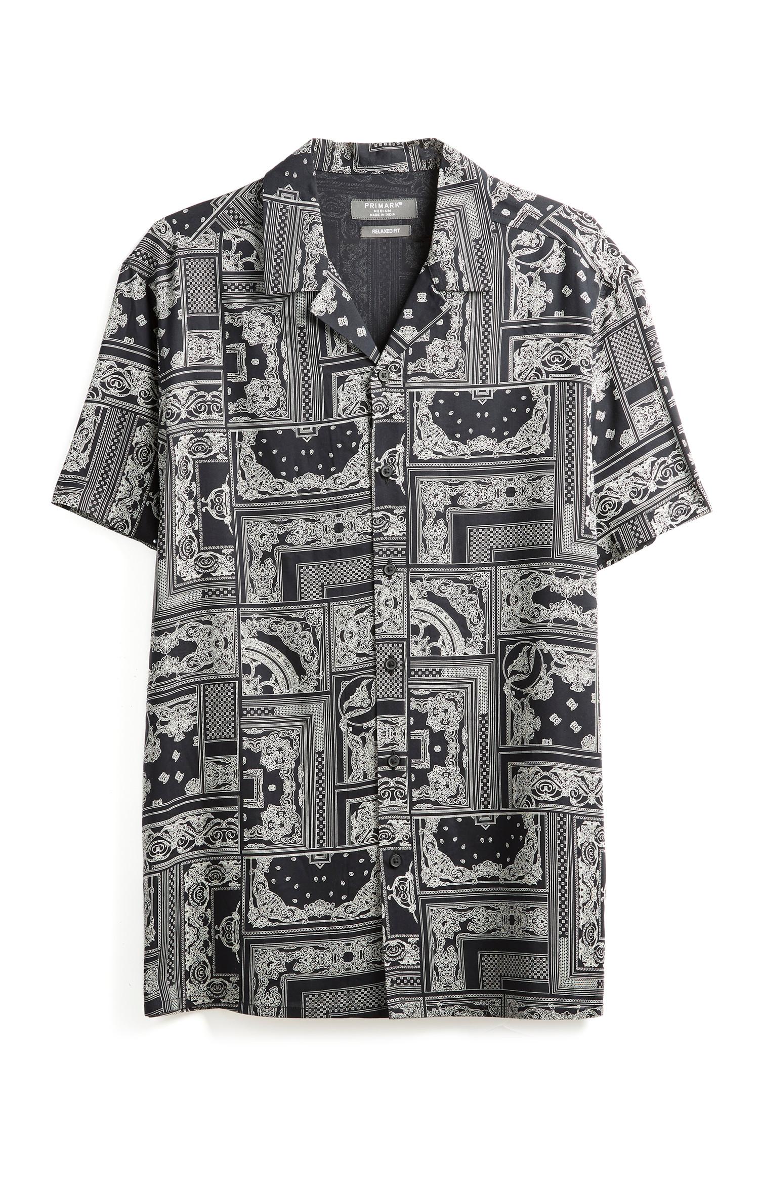 Black Patchwork T-Shirt | Short Sleeve | Shirts | Mens | Categories | Primark UK