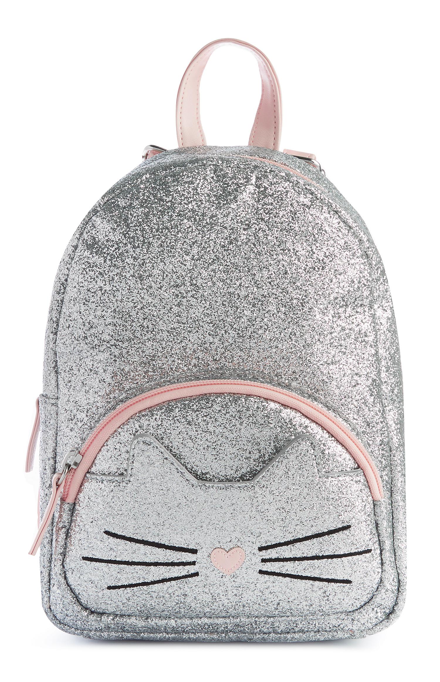 glitter cat backpack