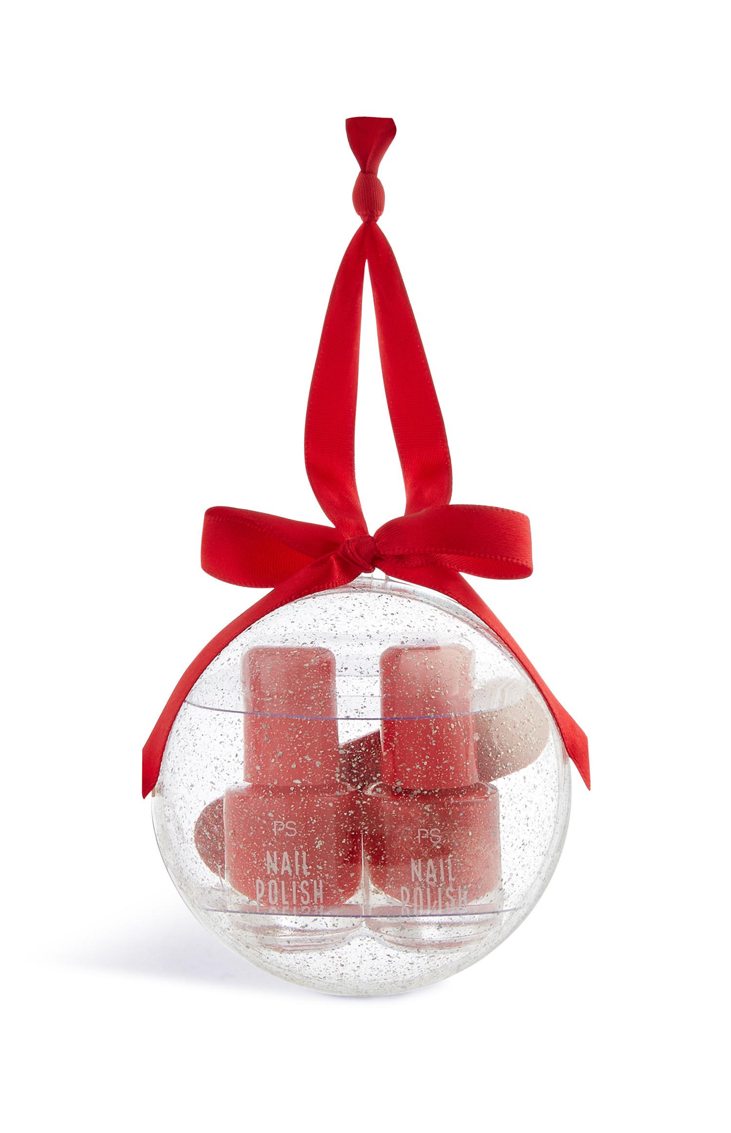 Red Christmas Nail Polish Bauble Nails Cosmetics Make