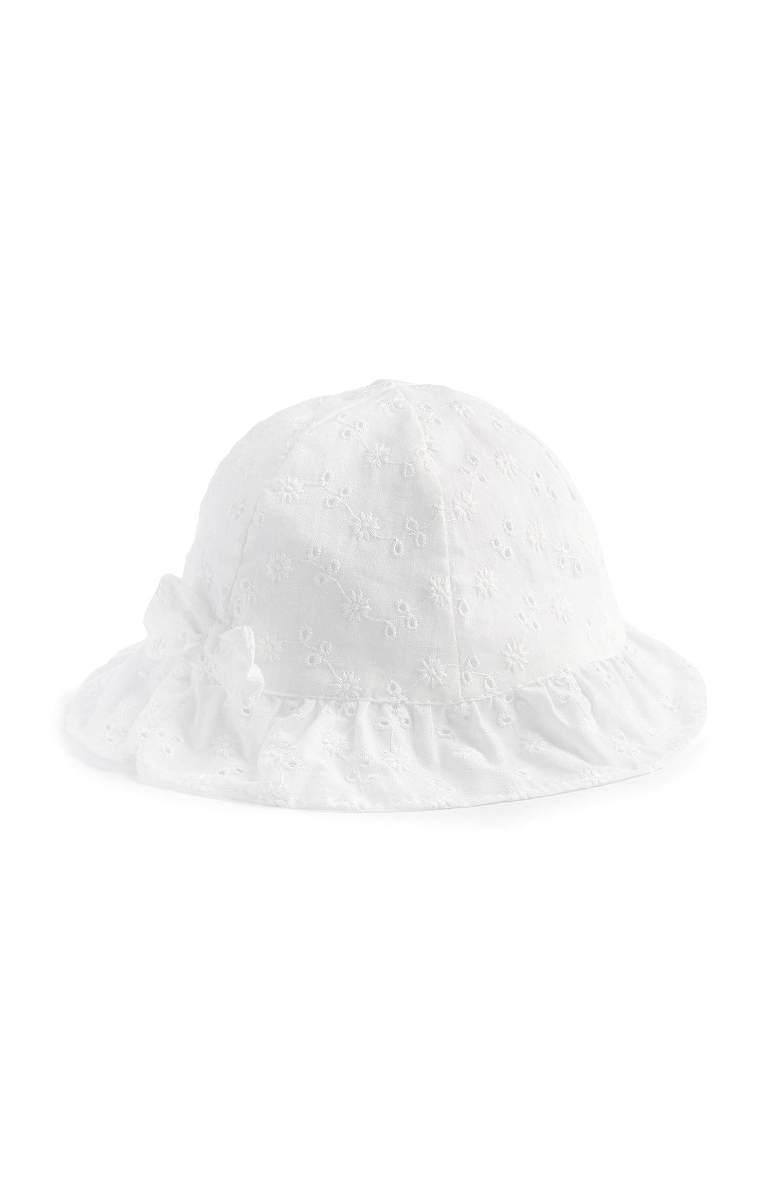 white baby sun hat