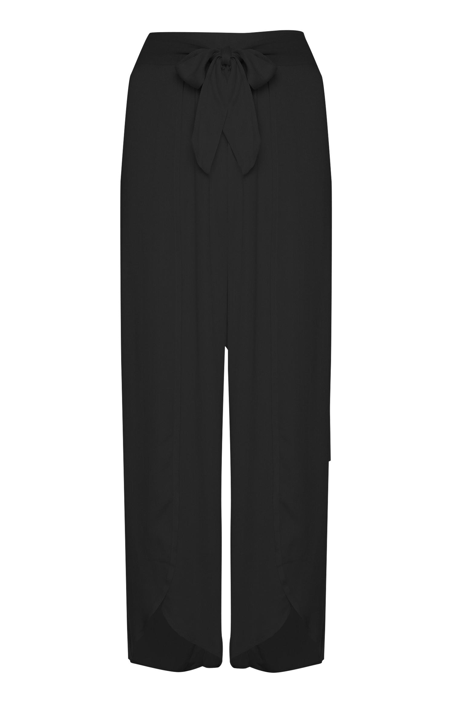 Pantalon Cruzado Negro De Playa Moda Bano Moda Mujer Las