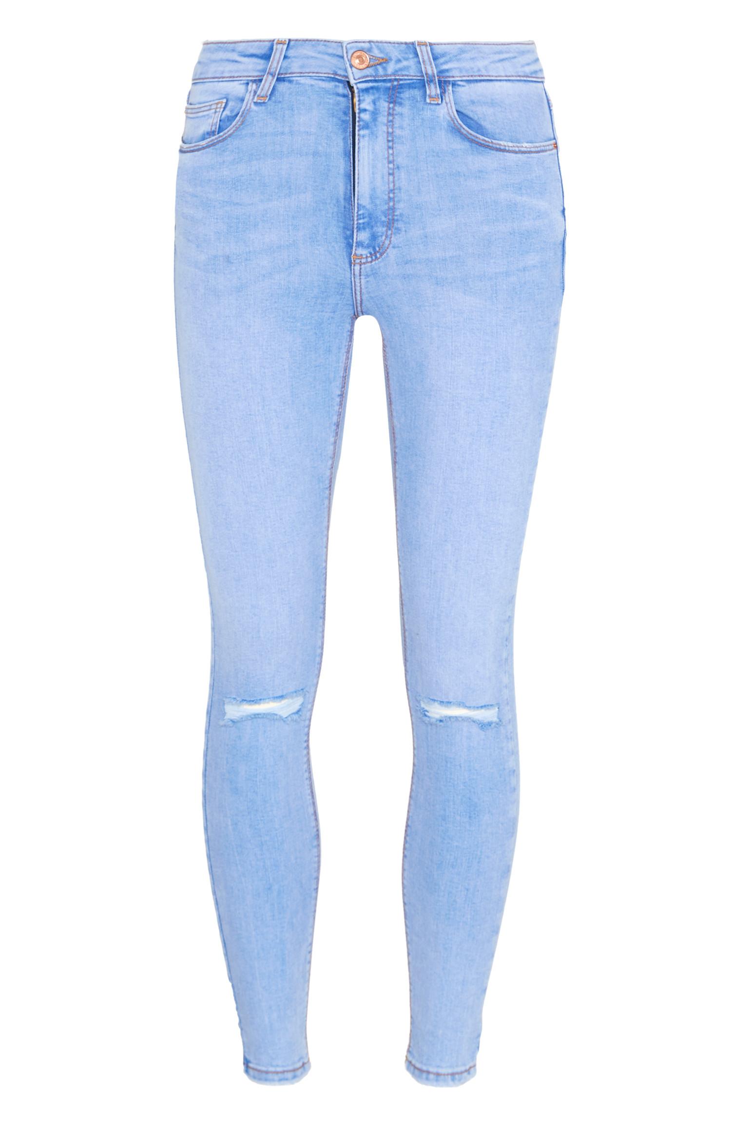 light blue ripped jeans women