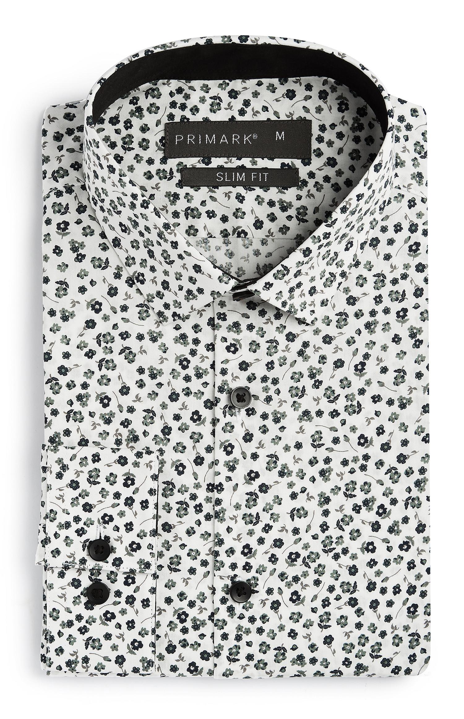 mens floral slim fit shirt