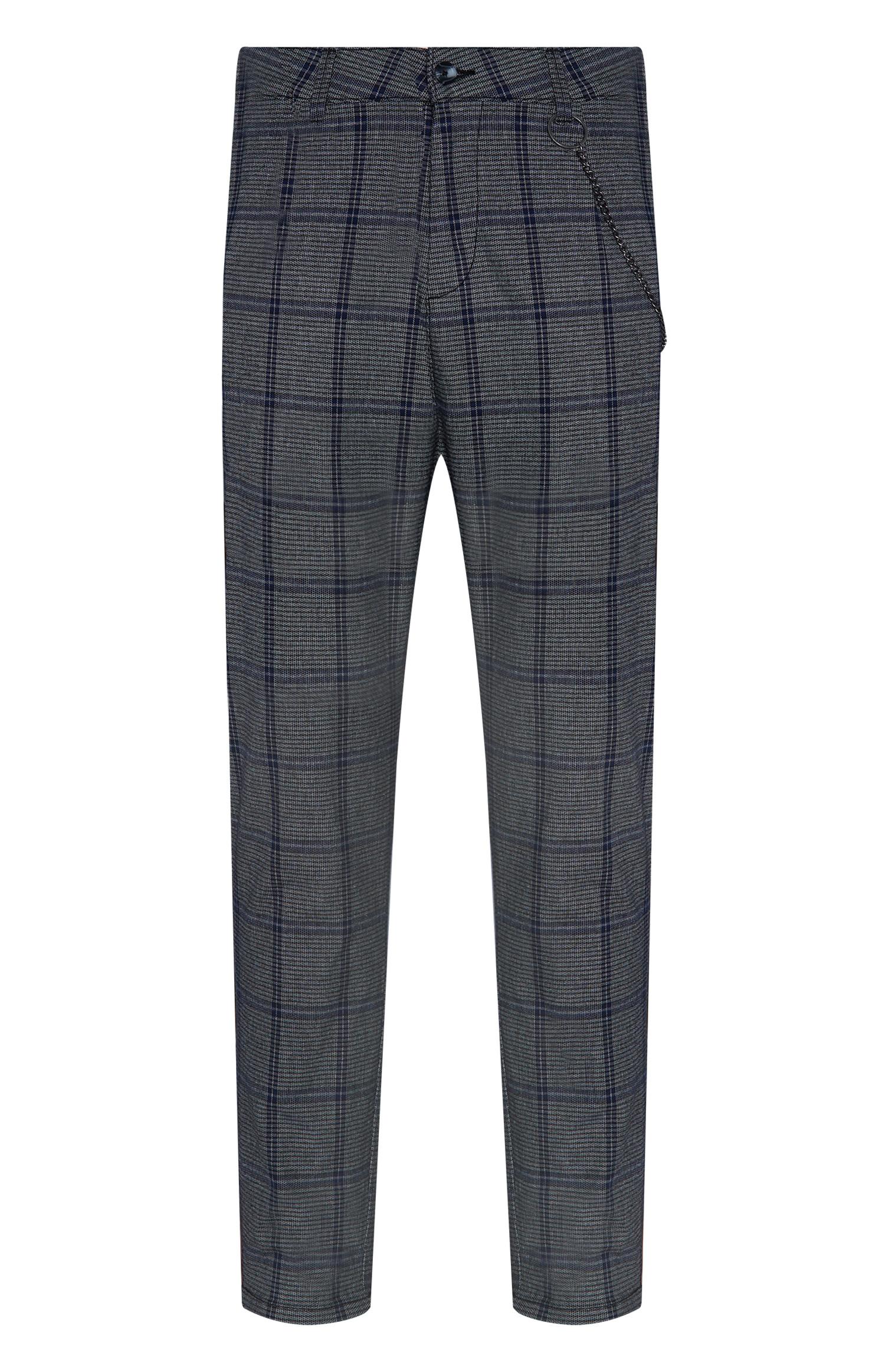 tapered check pants