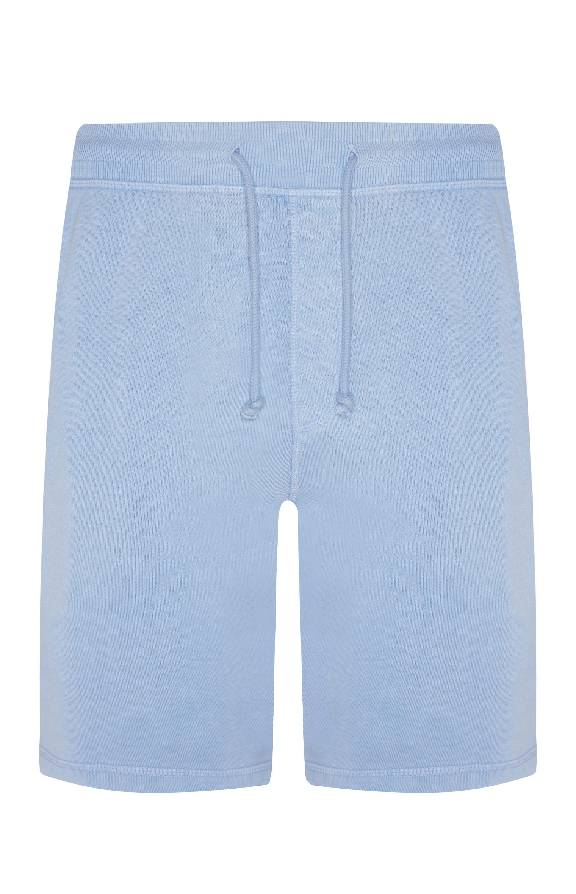 blue jogger shorts