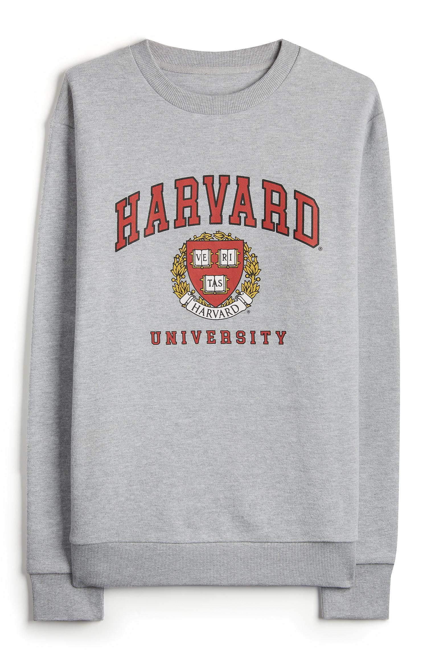 gray harvard sweatshirt