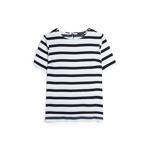 Welp Zwart-wit T-shirt met horizontale strepen | T-shirts | Kleding TM-89
