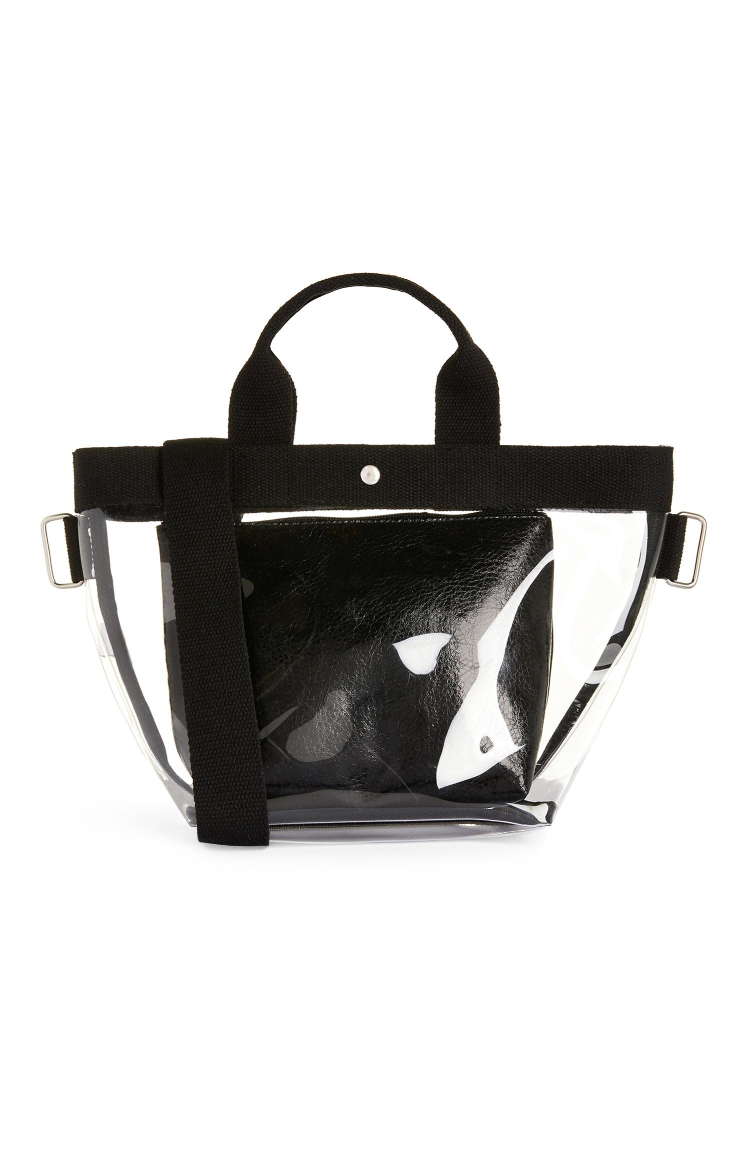 black clear handbag