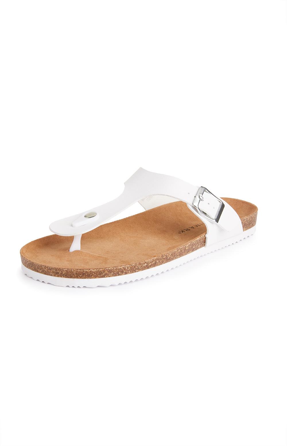 white footbed sandals uk