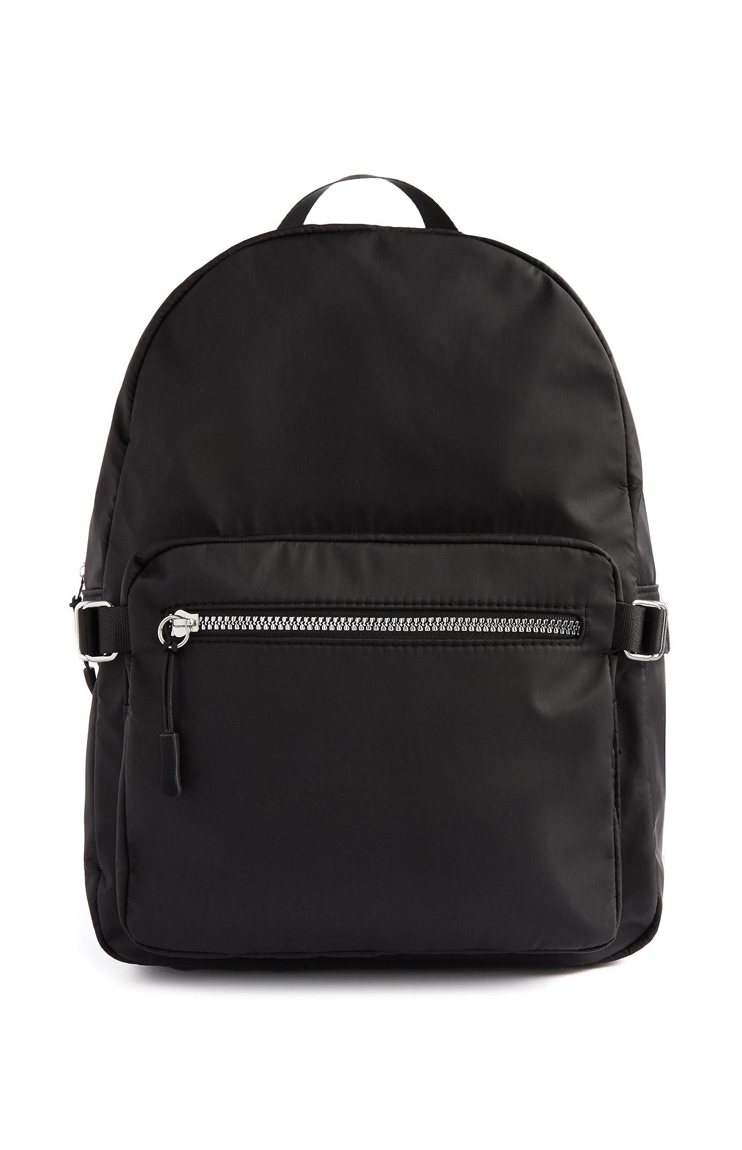 black nylon backpack women's