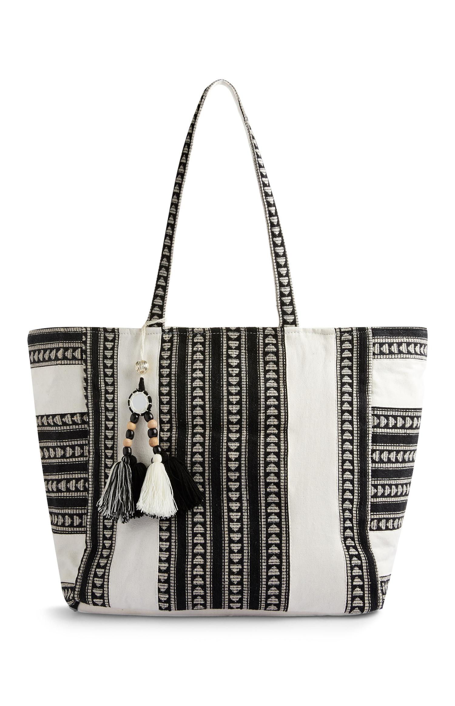 cream beach bag