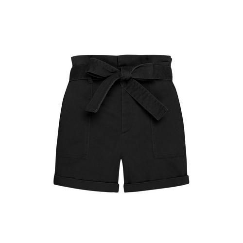 Uitgelezene Zwarte korte broek met hoge taille en strik | Korte broeken WL-35