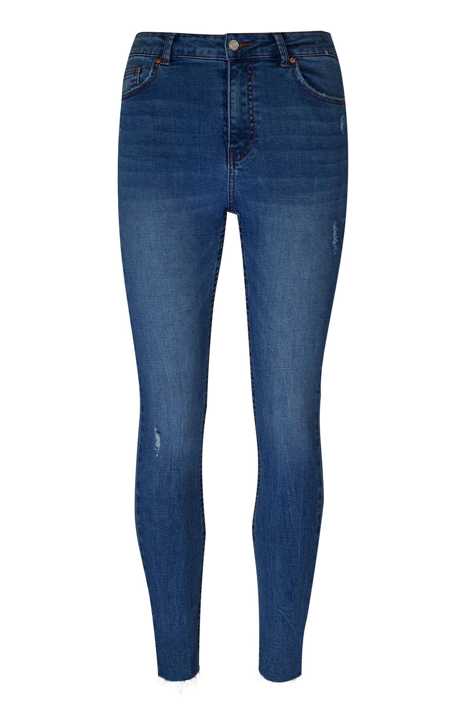 dark blue ankle grazer jeans