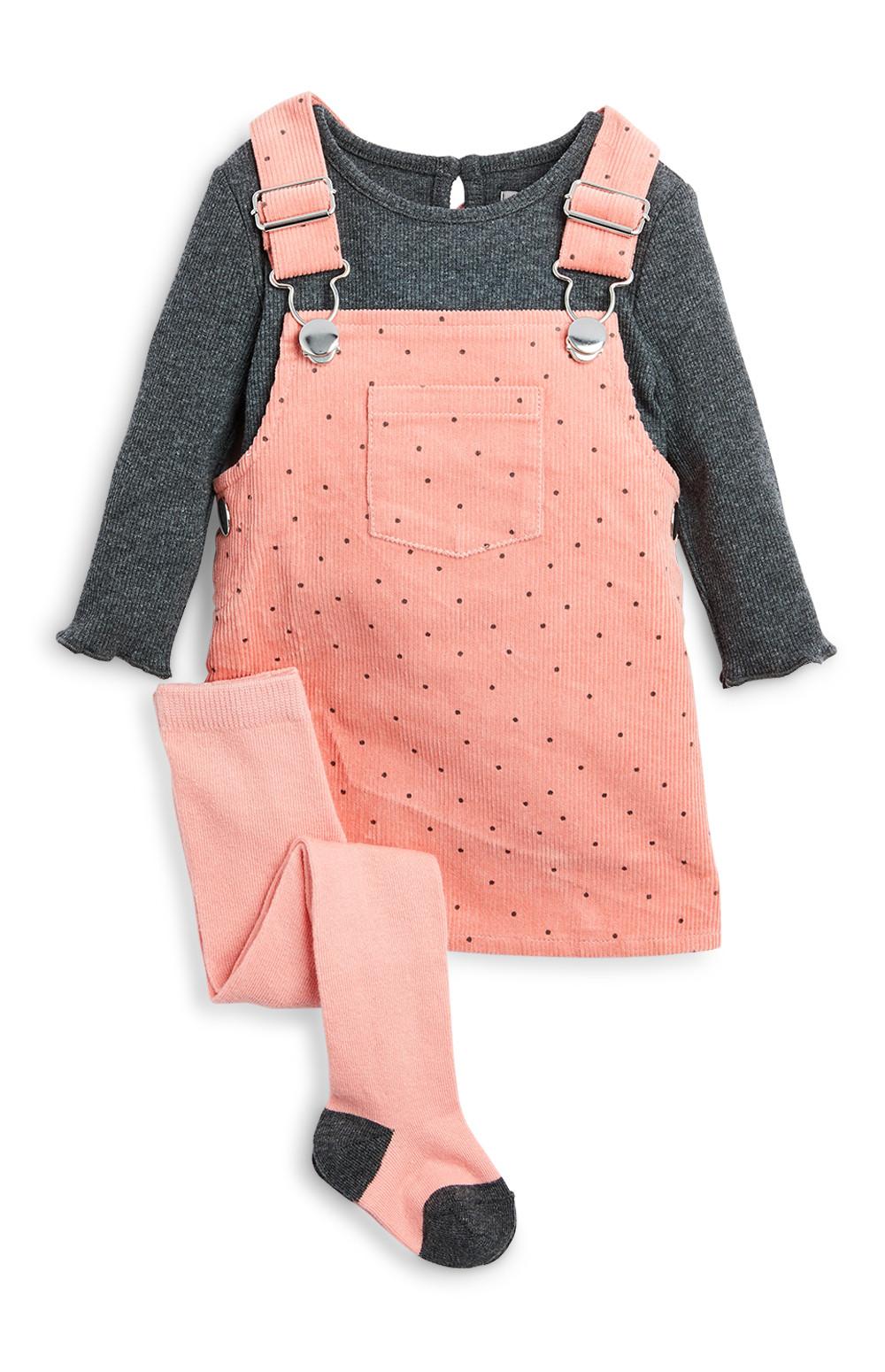 baby pink pinafore dress