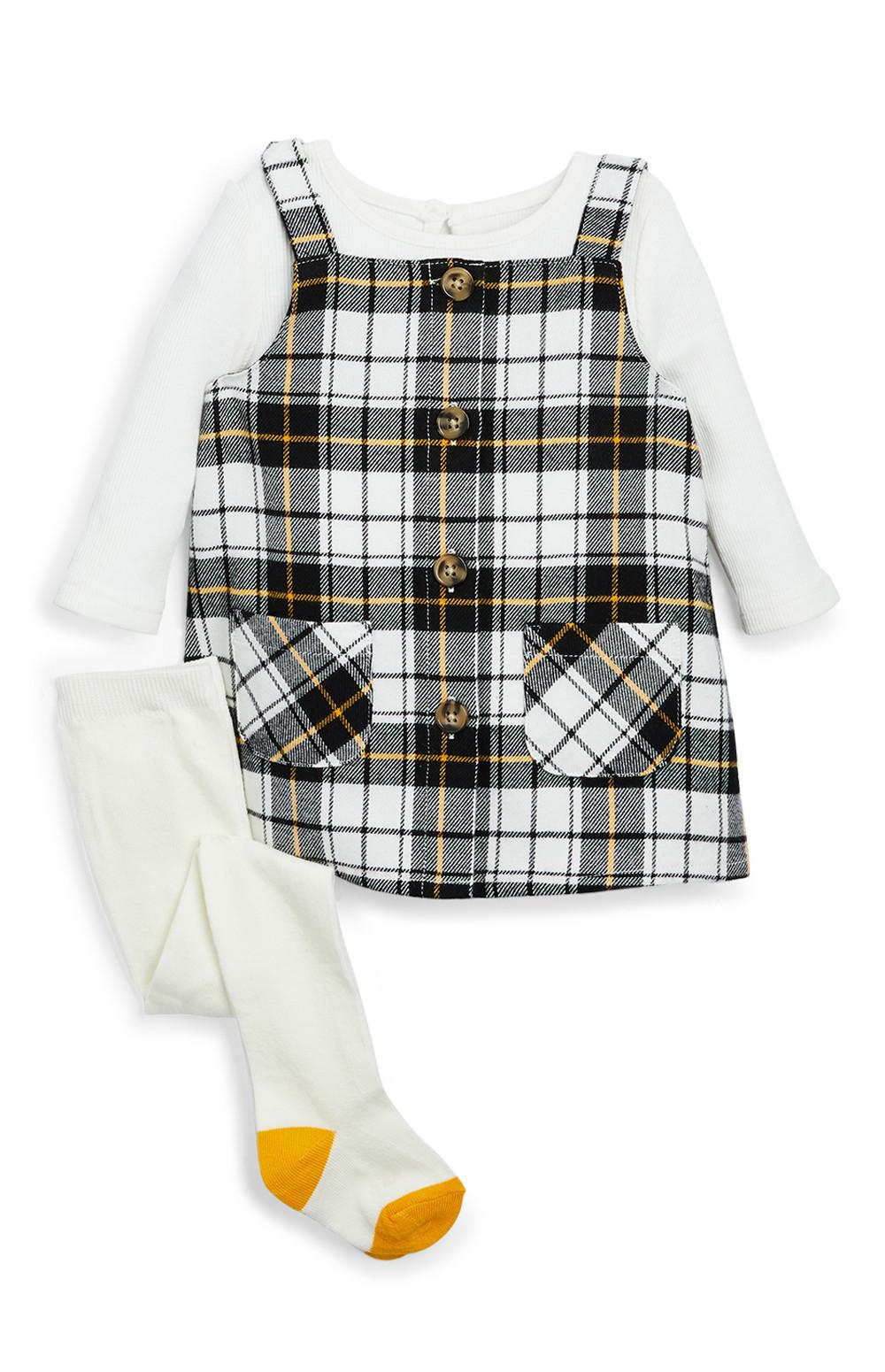 baby girl tartan pinafore