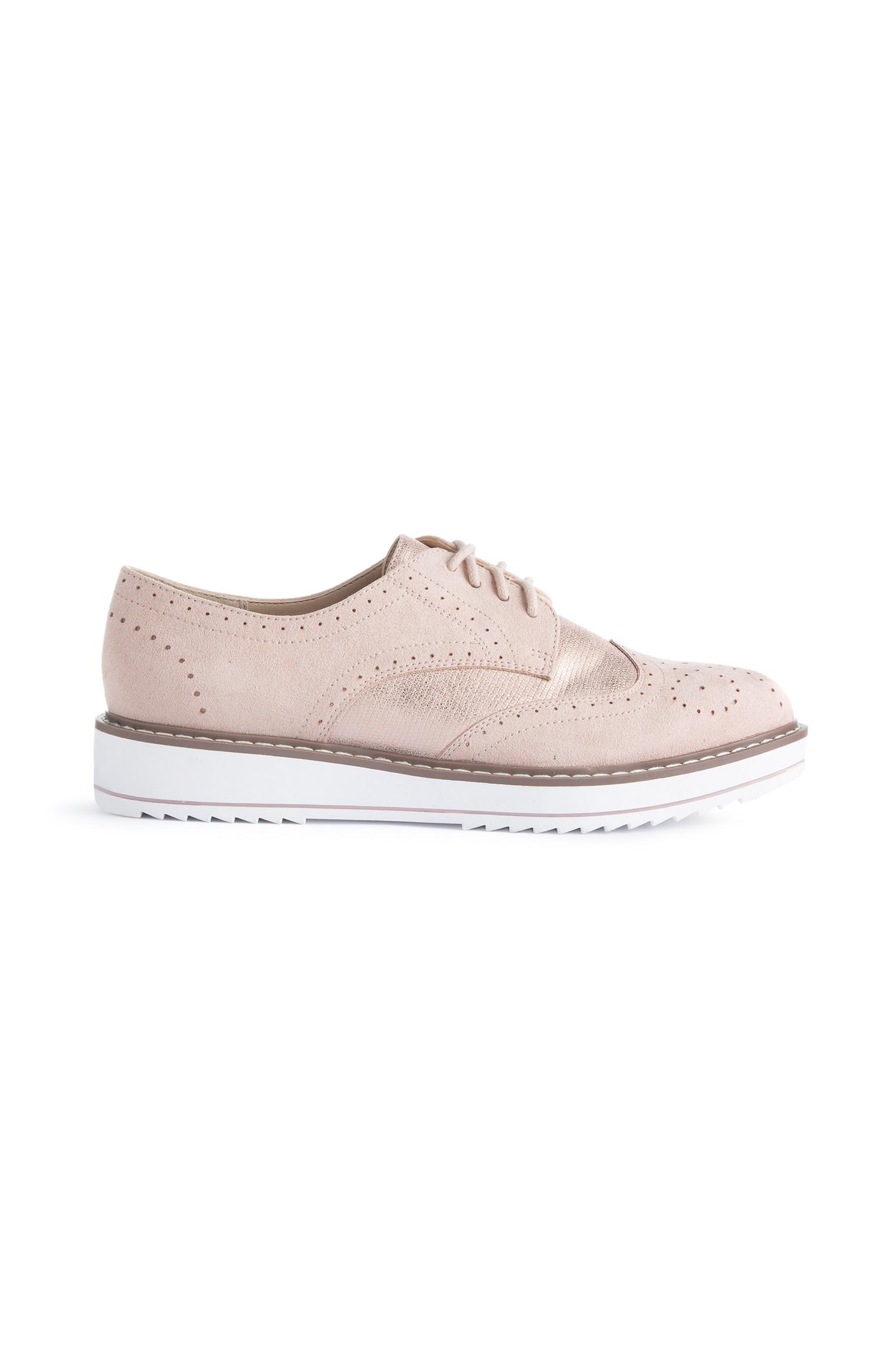 Beige Sporty Brogues | Ballet Shoes 