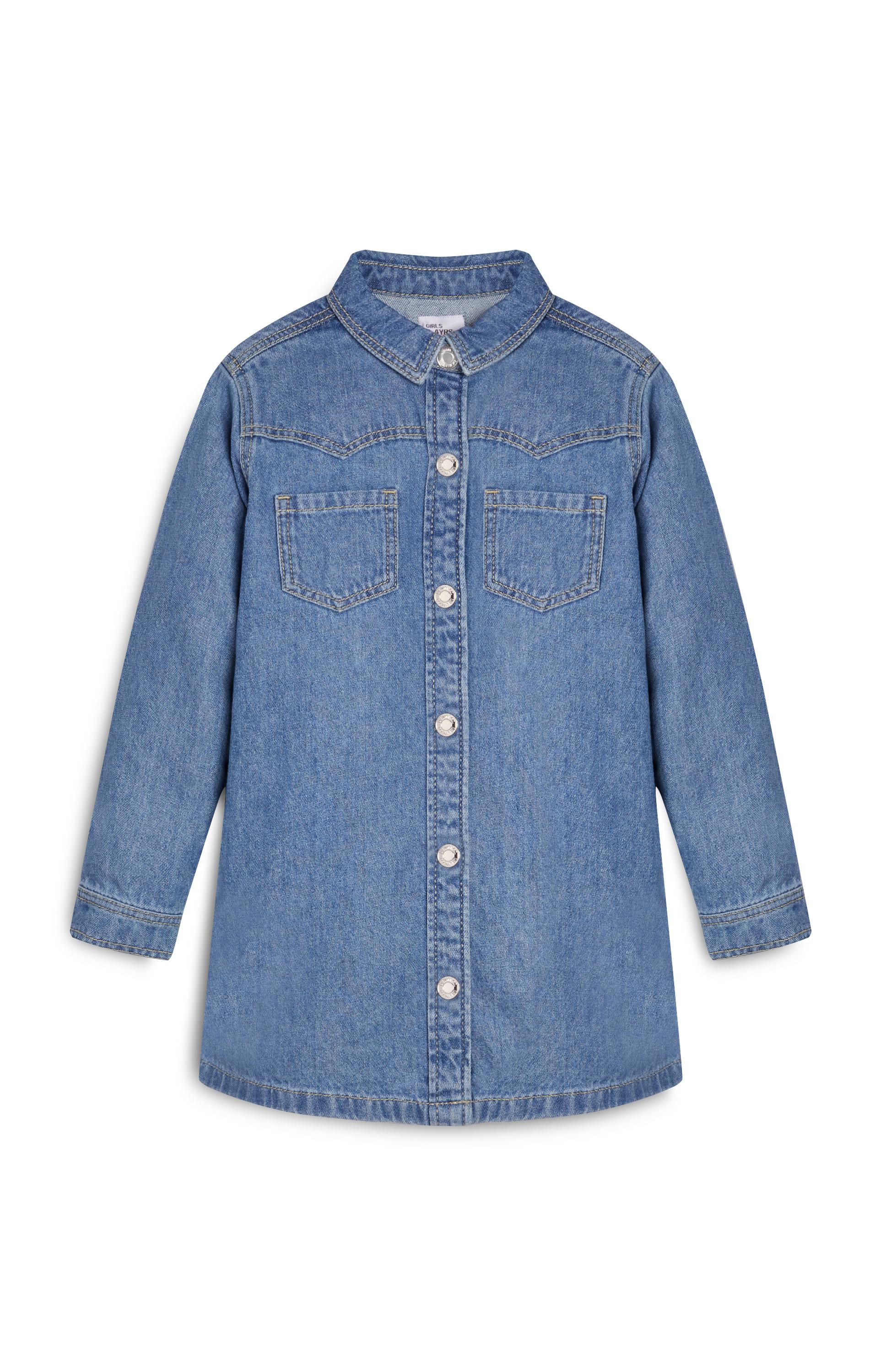 girls denim shirt dress