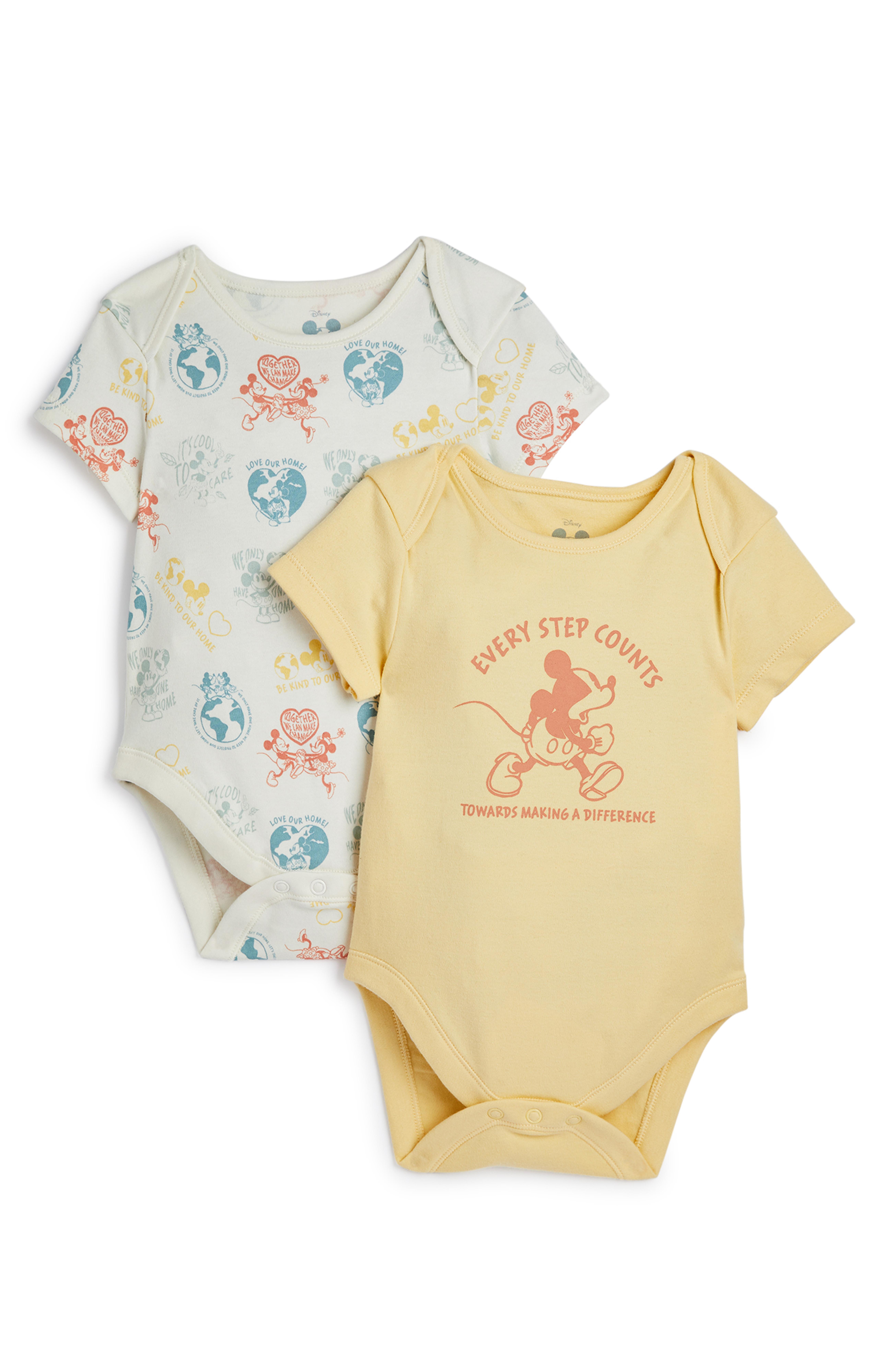 Lot De 2 Bodys Jaunes Imprimes Disney Mickey Mouse Bebe Les Essentiels Pour Bebe Vetements Bebe Et Nouveau Ne Mode Enfant Tous Les Produits Primark Primark France