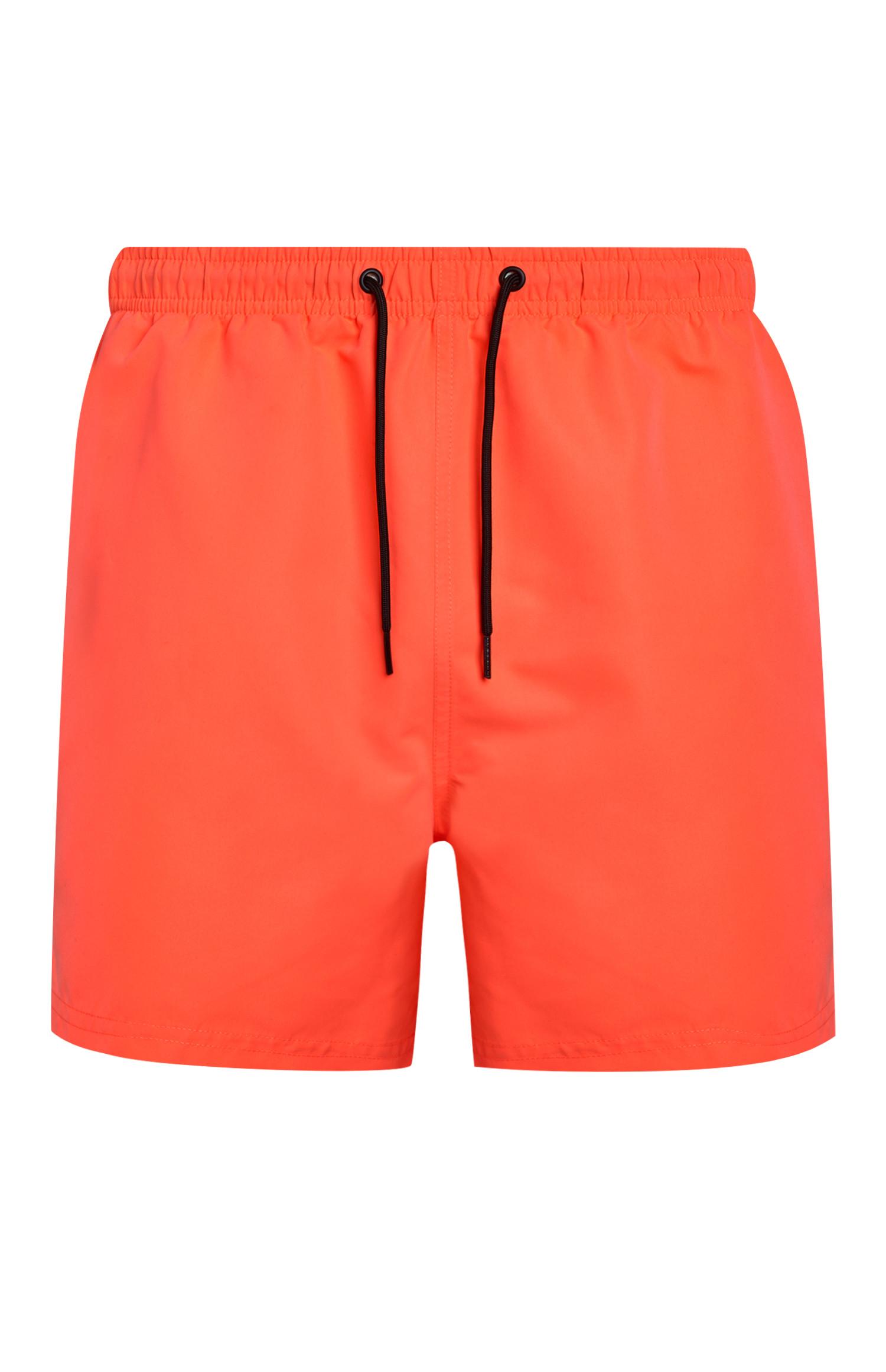 mens neon orange swim trunks