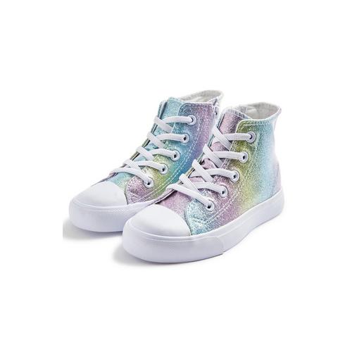 Younger Girl Rainbow Hightop Trainers Girls Shoes Girls Clothes Kids Clothes All Primark Products Primark Uk