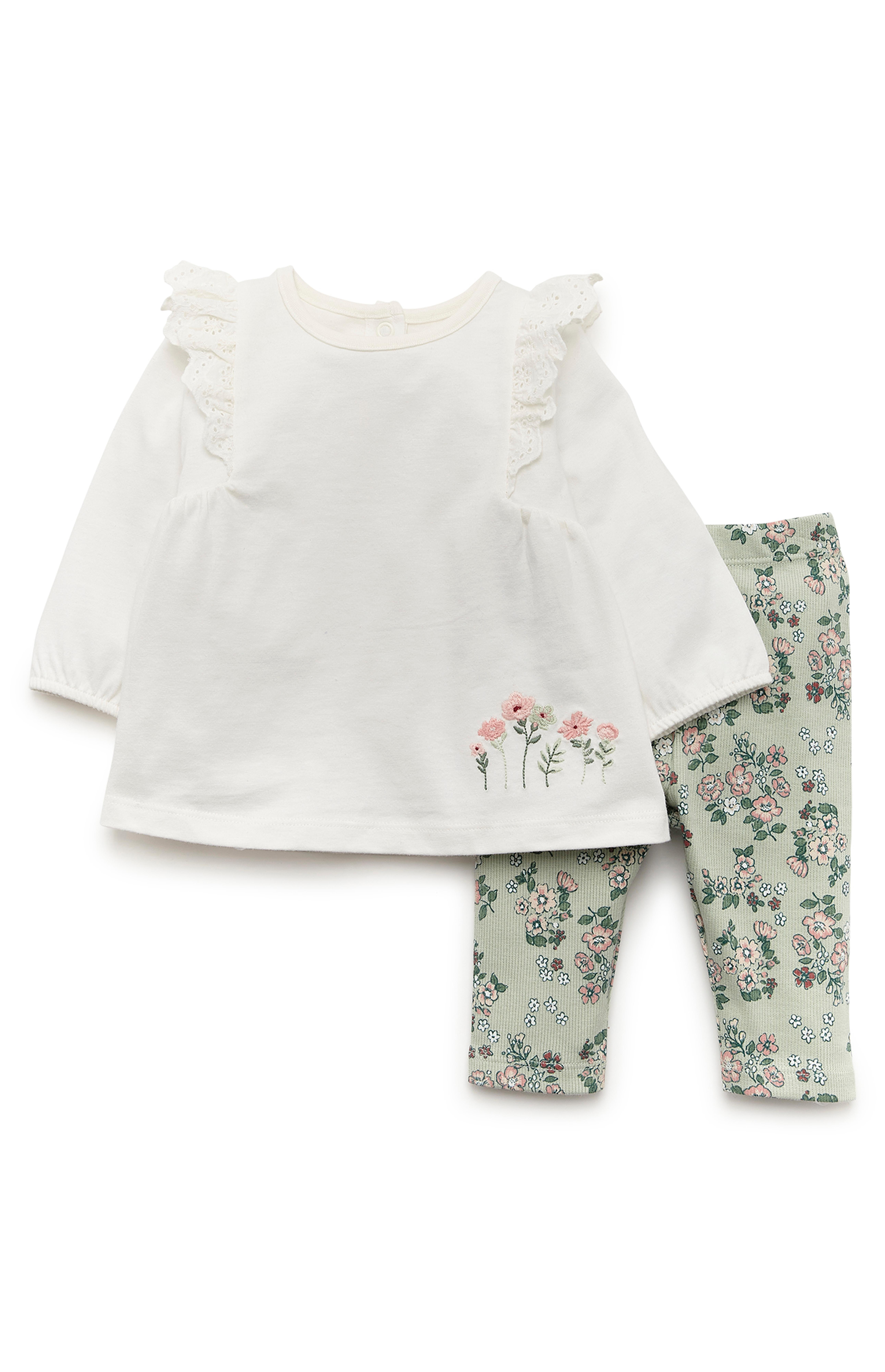 baby girl green leggings