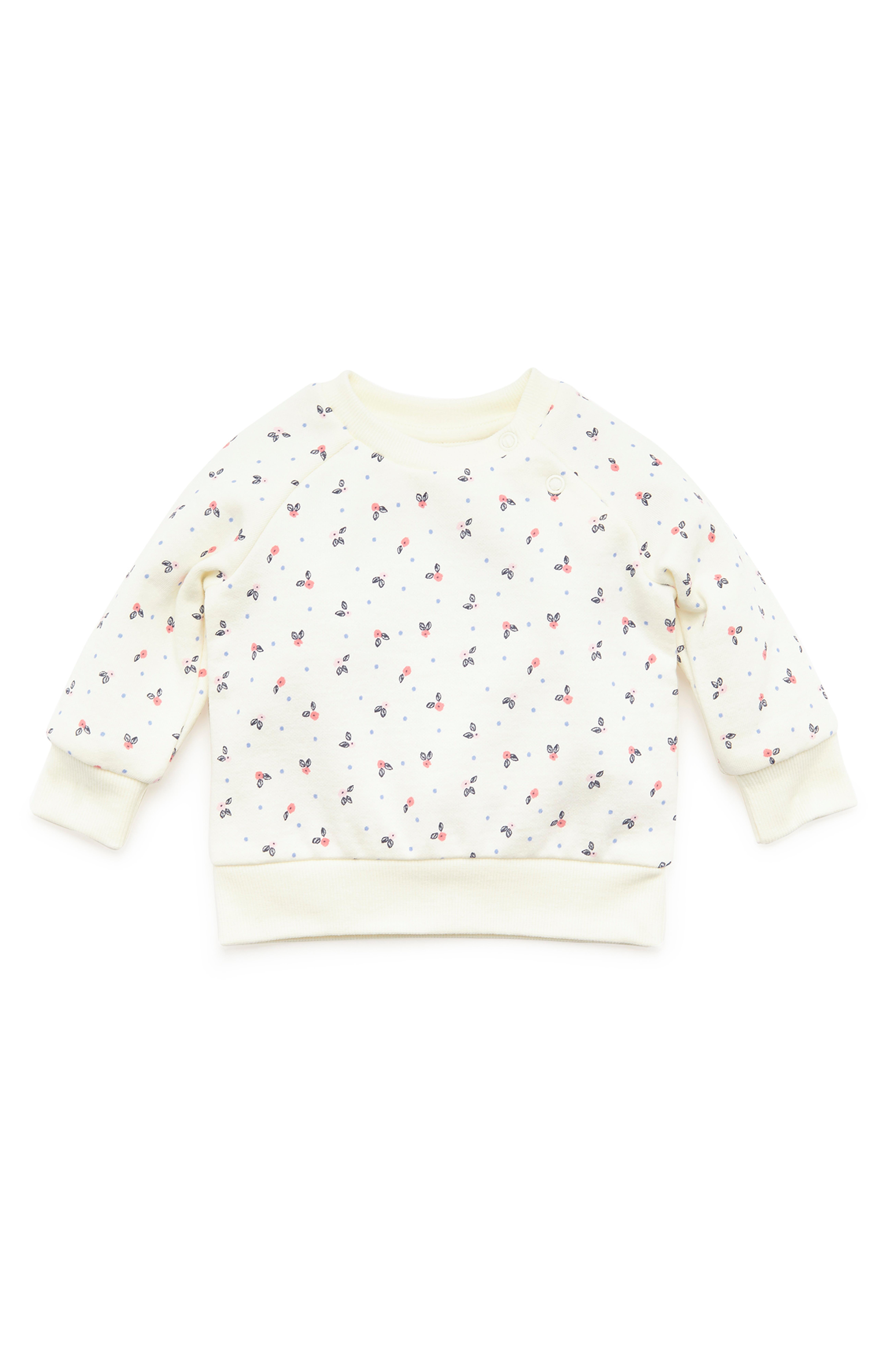 Baby Girl Cream Print Crew Neck Sweater Baby Girl Shirts Jackets Baby Girl Clothes Baby Newborn Clothes Kids Clothes All Primark Products Primark Poland