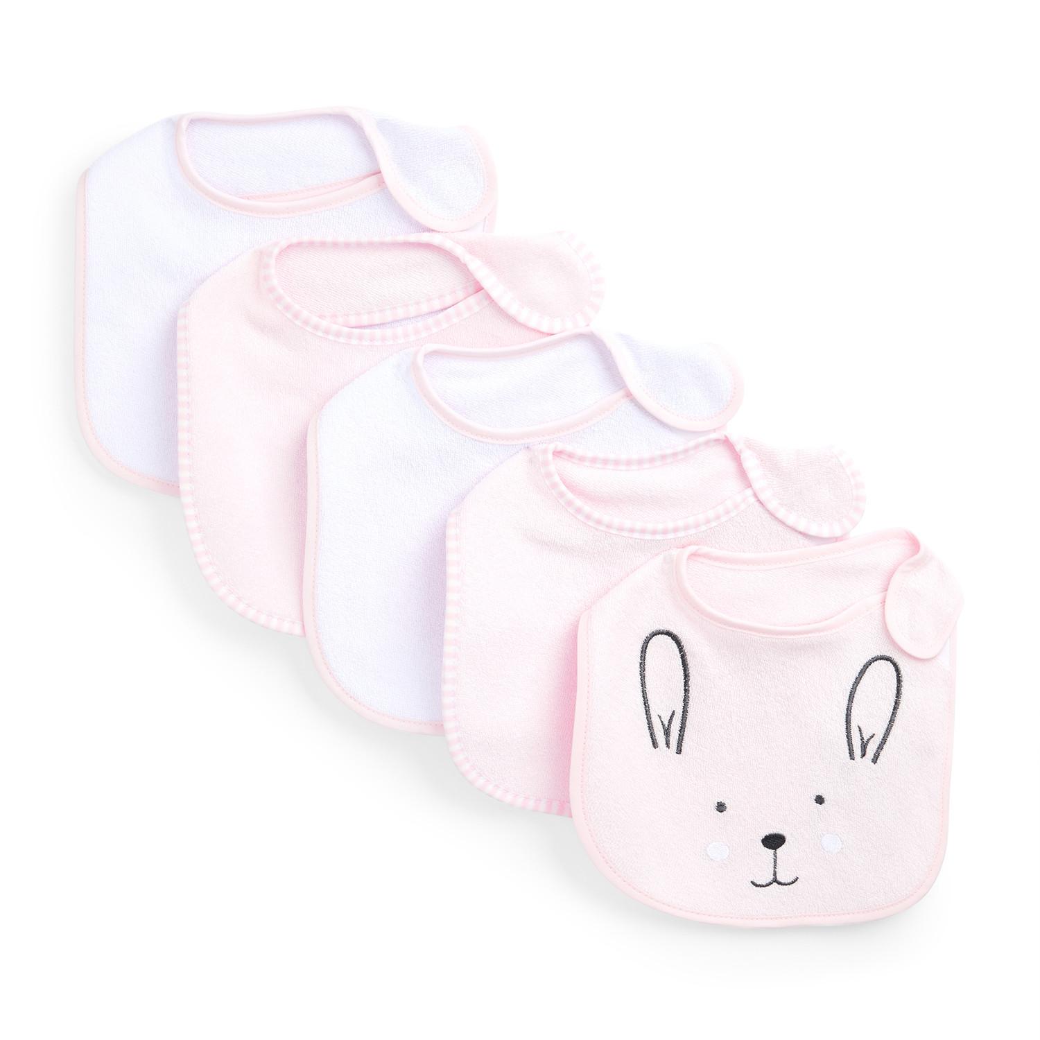 Lot De 5 Bavoirs Roses En Tissu Eponge A Motif Lapin Bebe Fille Les Essentiels Pour Bebe Vetements Bebe Et Nouveau Ne Mode Enfant Tous Les Produits Primark Primark Belgique Francaise