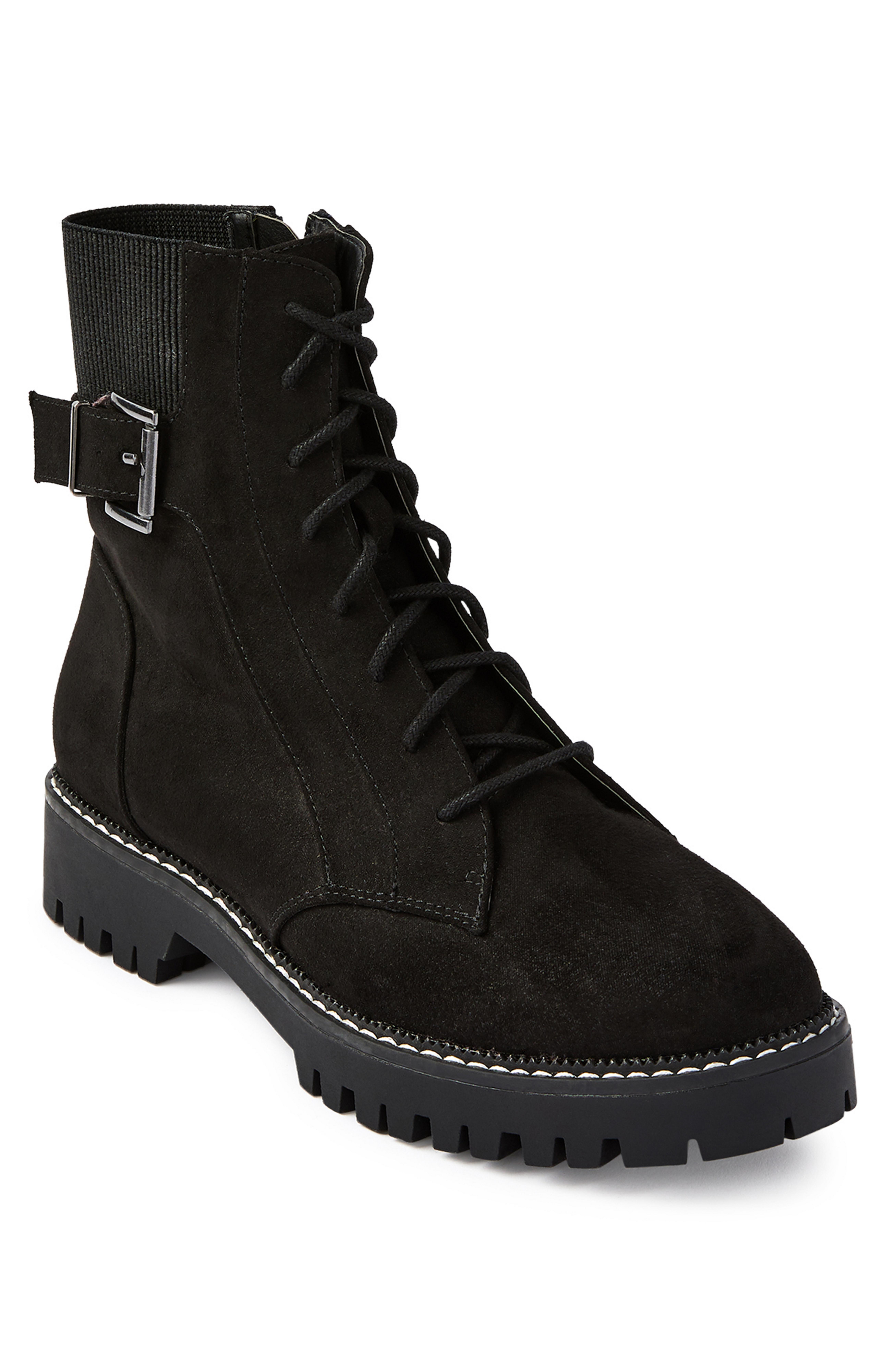 primark black lace up boots