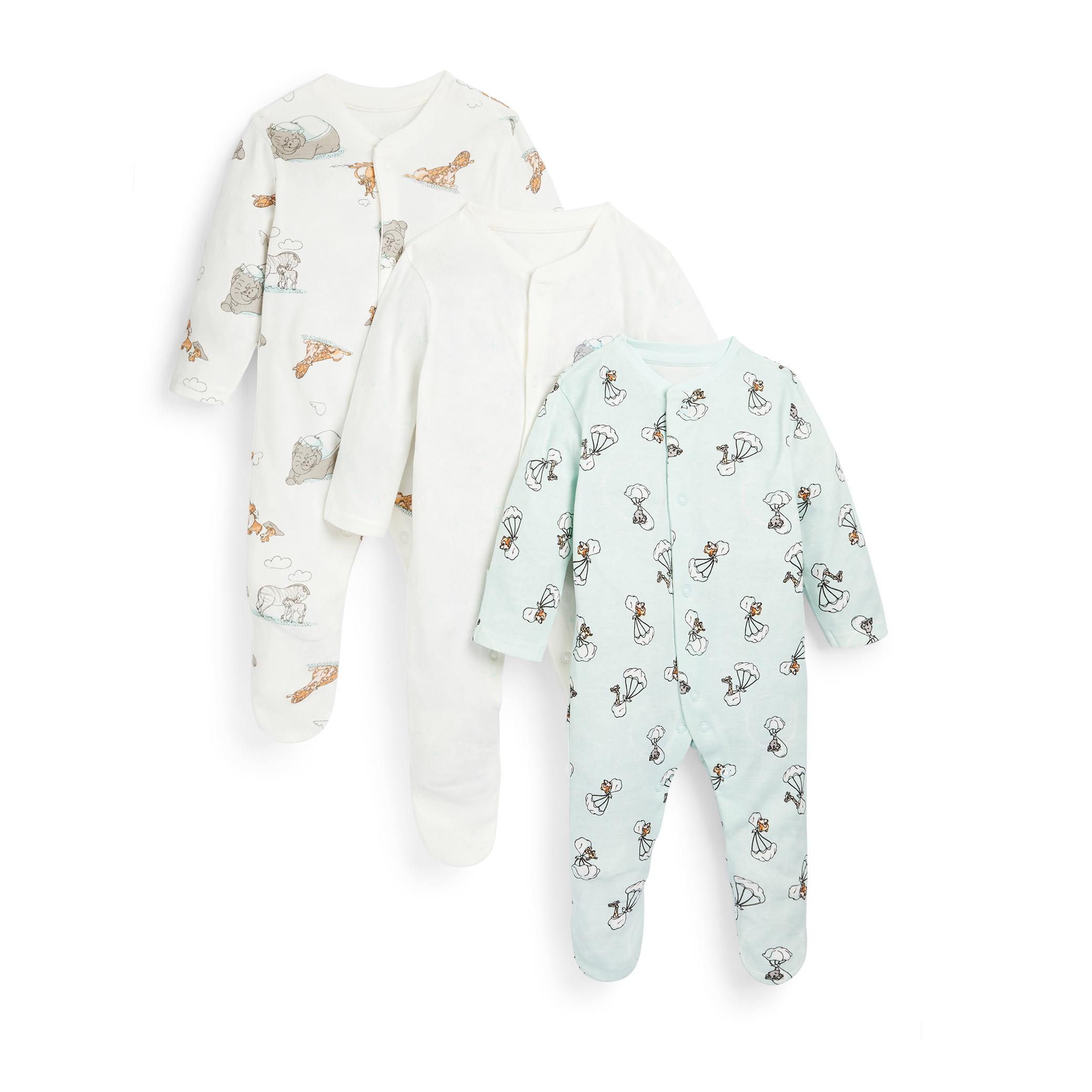 Lot De 3 Grenouilleres Pastel Dumbo Nouveau Ne Les Essentiels Pour Bebe Vetements Bebe Et Nouveau Ne Mode Enfant Tous Les Produits Primark Primark France