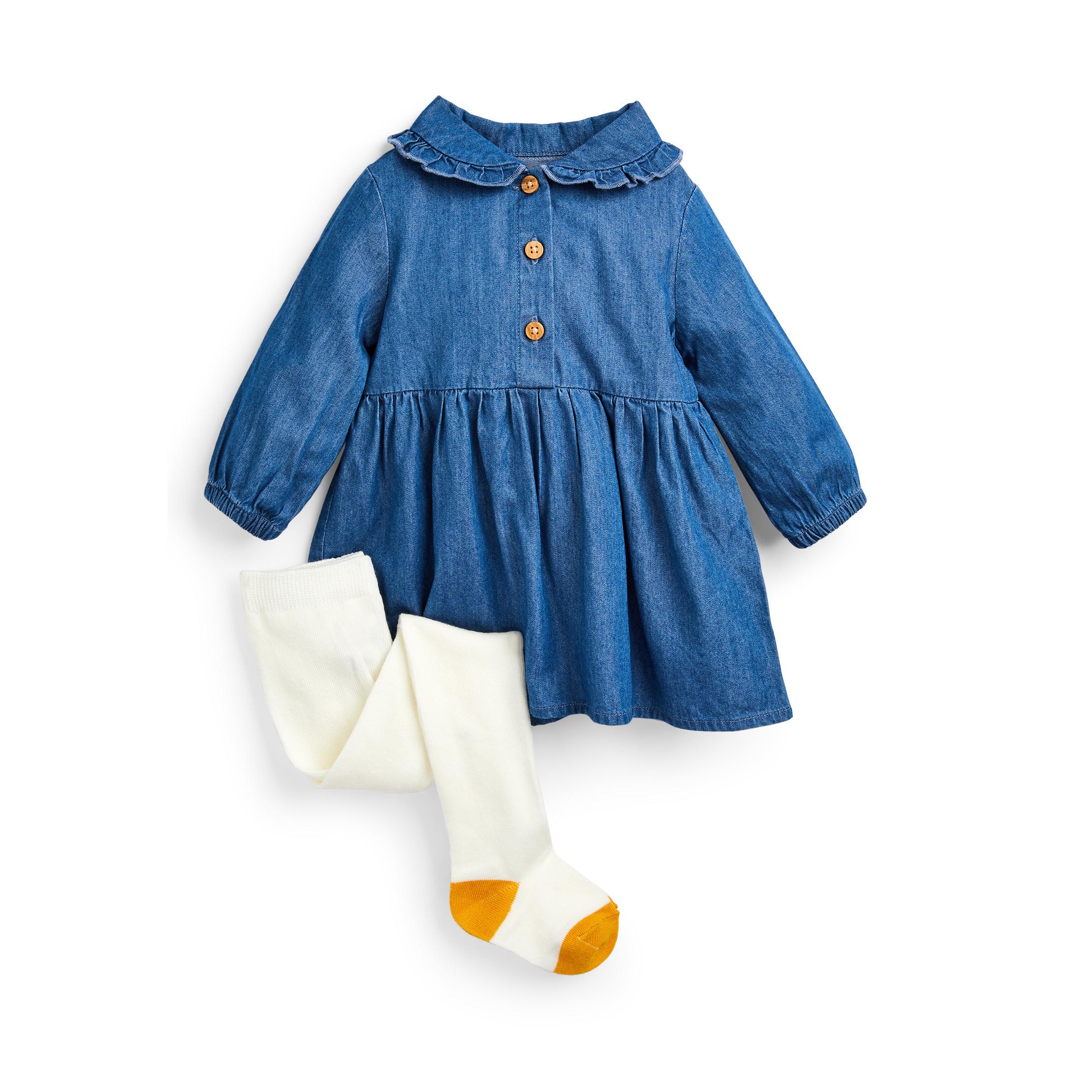Ensemble Robe Bleue En Jean Et Collants Bebe Fille Vetements Bebe Fille Vetements Bebe Et Nouveau Ne Mode Enfant Tous Les Produits Primark Primark Belgique Francaise