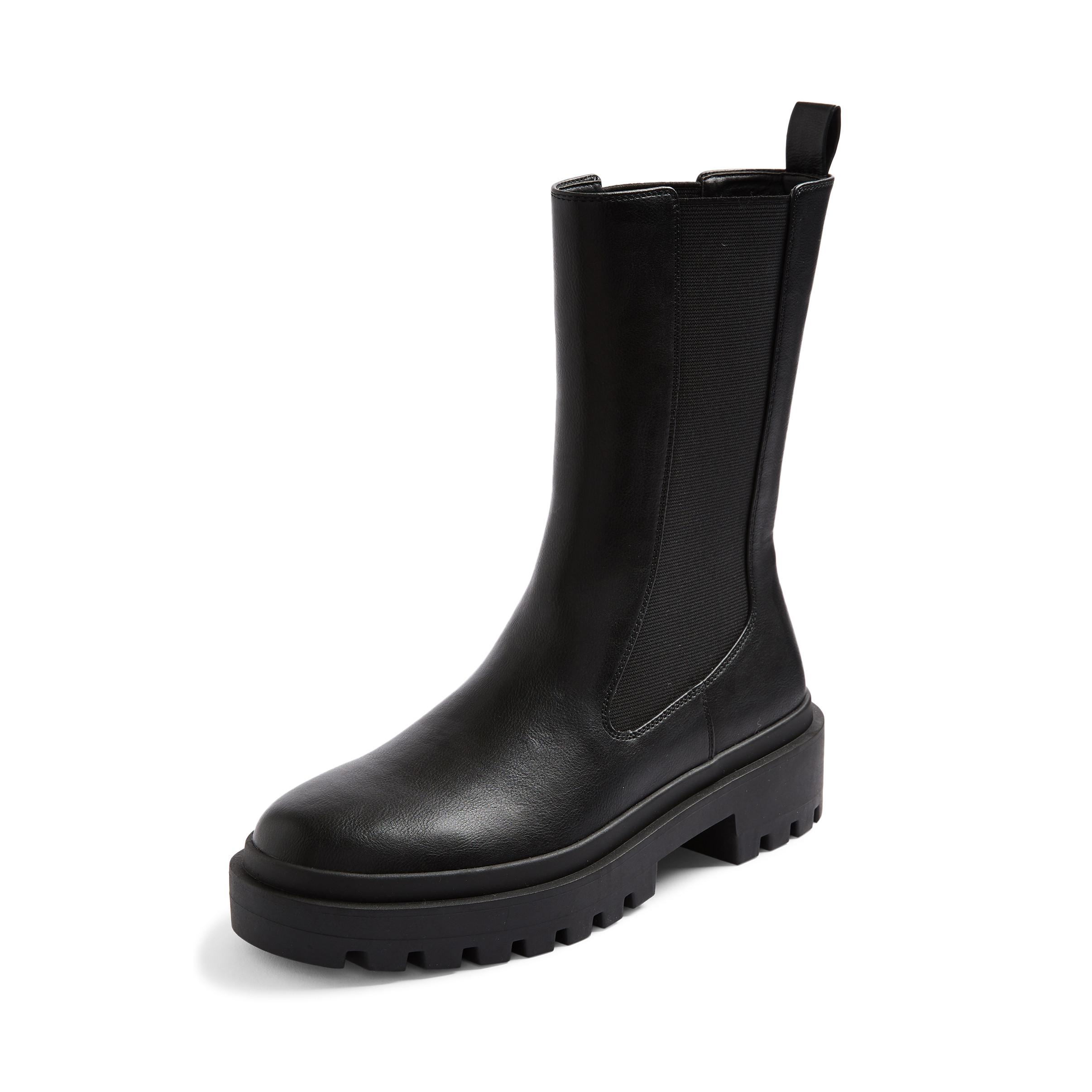 Robuuste hoge zwarte chelseaboots | Laarzen voor dames | Schoenen \u0026amp;  laarzen voor dames | Onze modecollectie voor dames | Alle Primark-producten  | Primark Nederlands