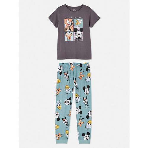 Pijama de manga corta con collage de Mickey Mouse sus amigos de Disney | Pijama mujer | Pijamas para mujer | Ropa para mujer | Nuestra línea de moda femenina