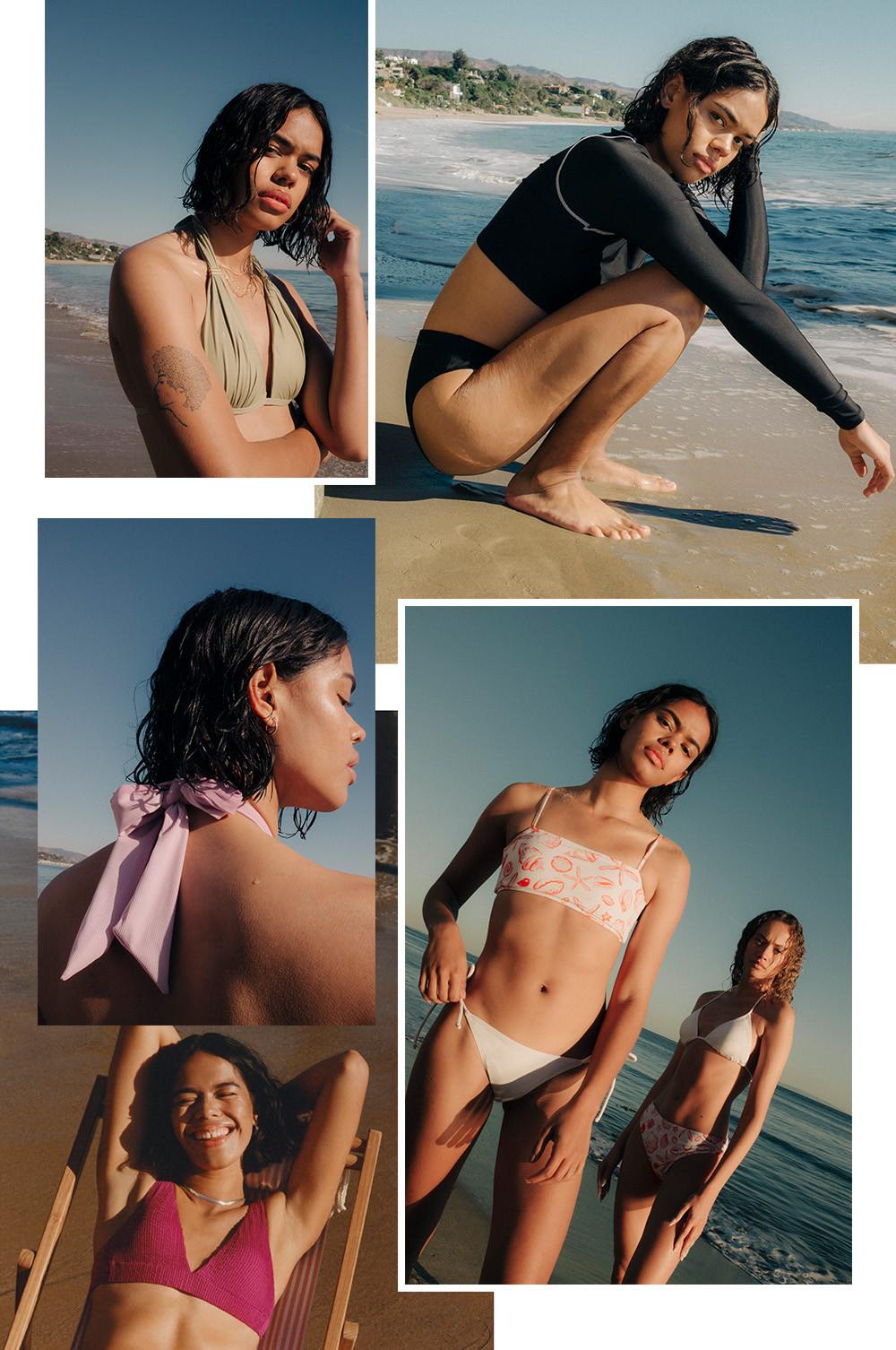 swimwear collage