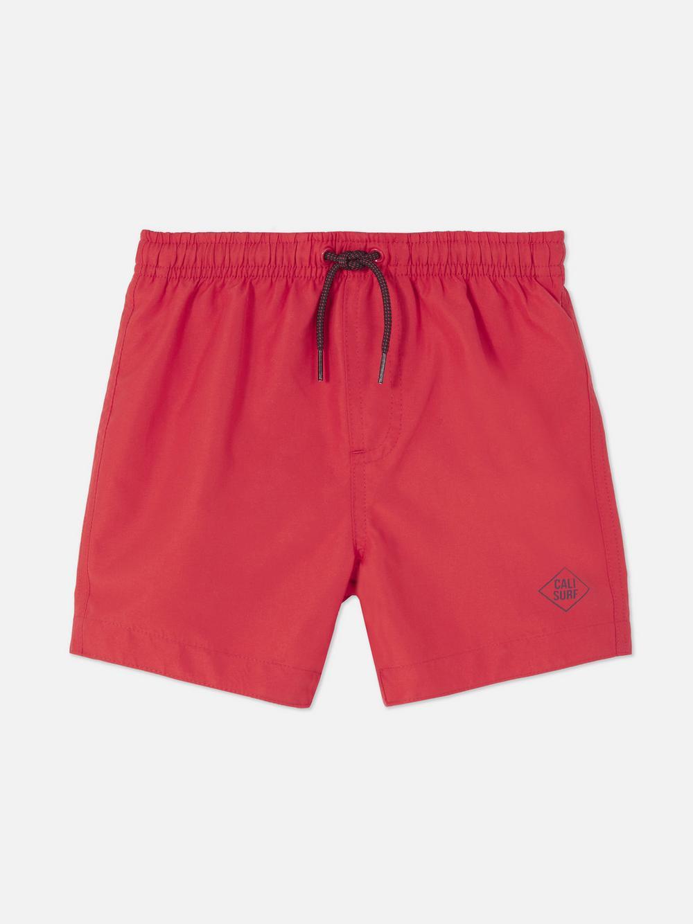 Kids red swim shorts