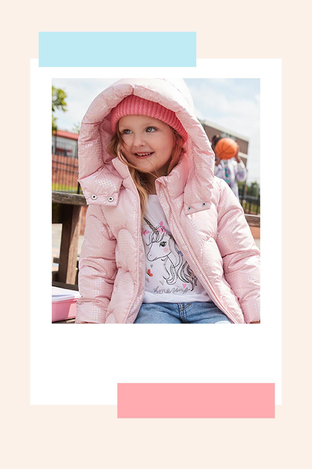 Hello Kitty Toddler Girls' Puffer Jacket with Faux Fur Hood - Pink